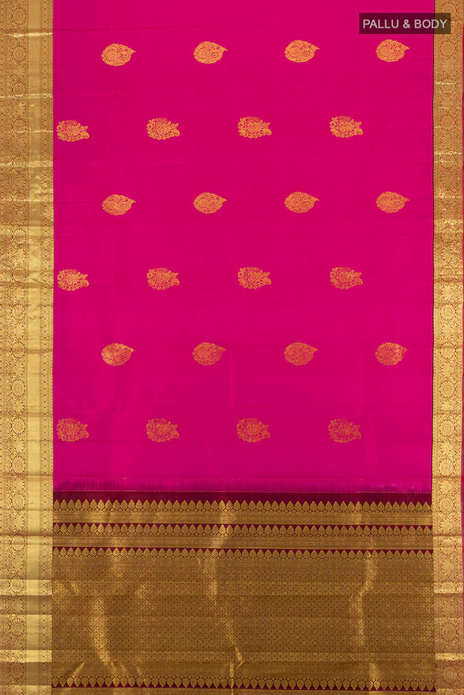 Pink Kanchipuram Silk Saree - Image 5
