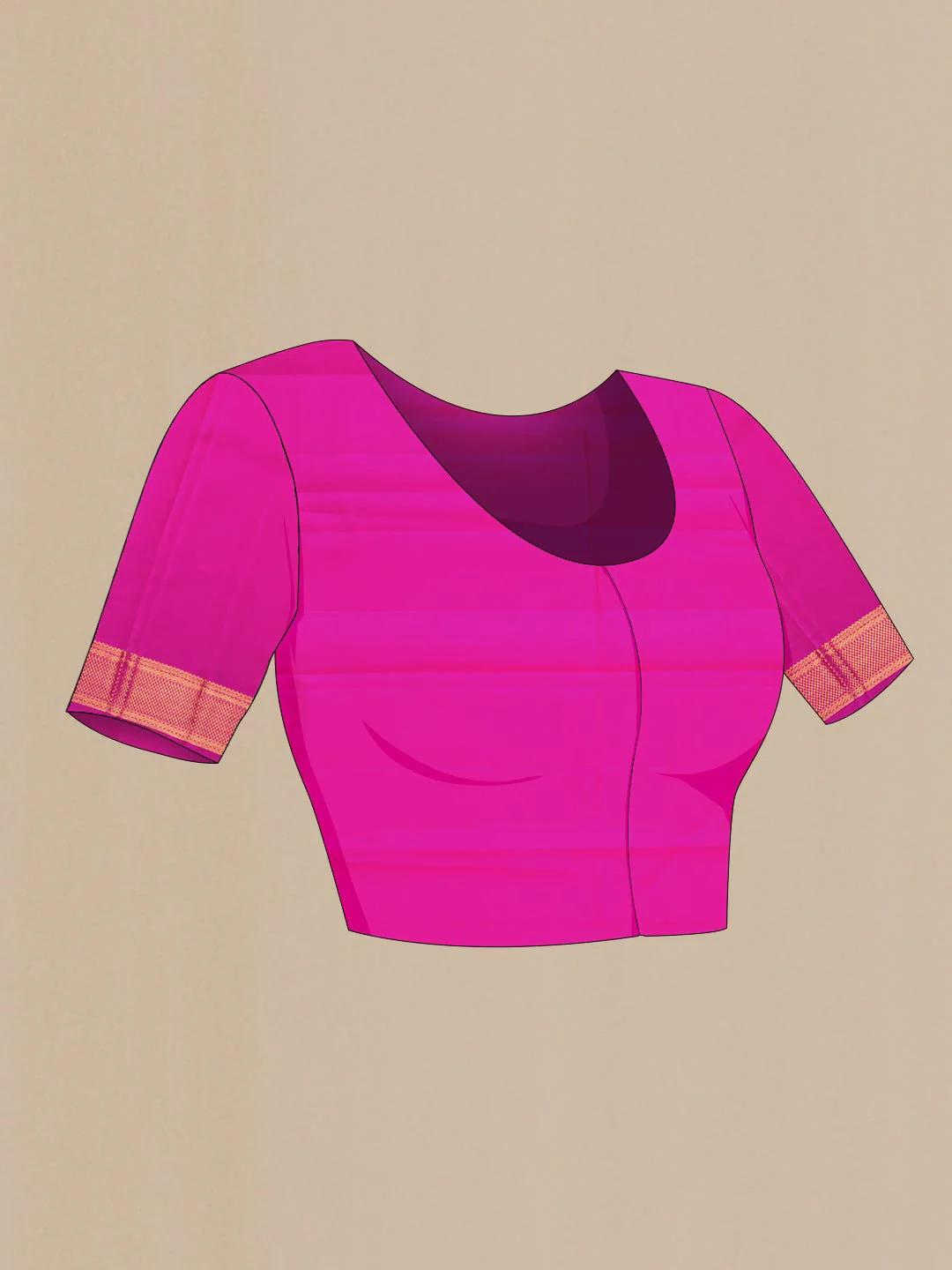 Pink Kanchipuram Silk Saree - Image 7