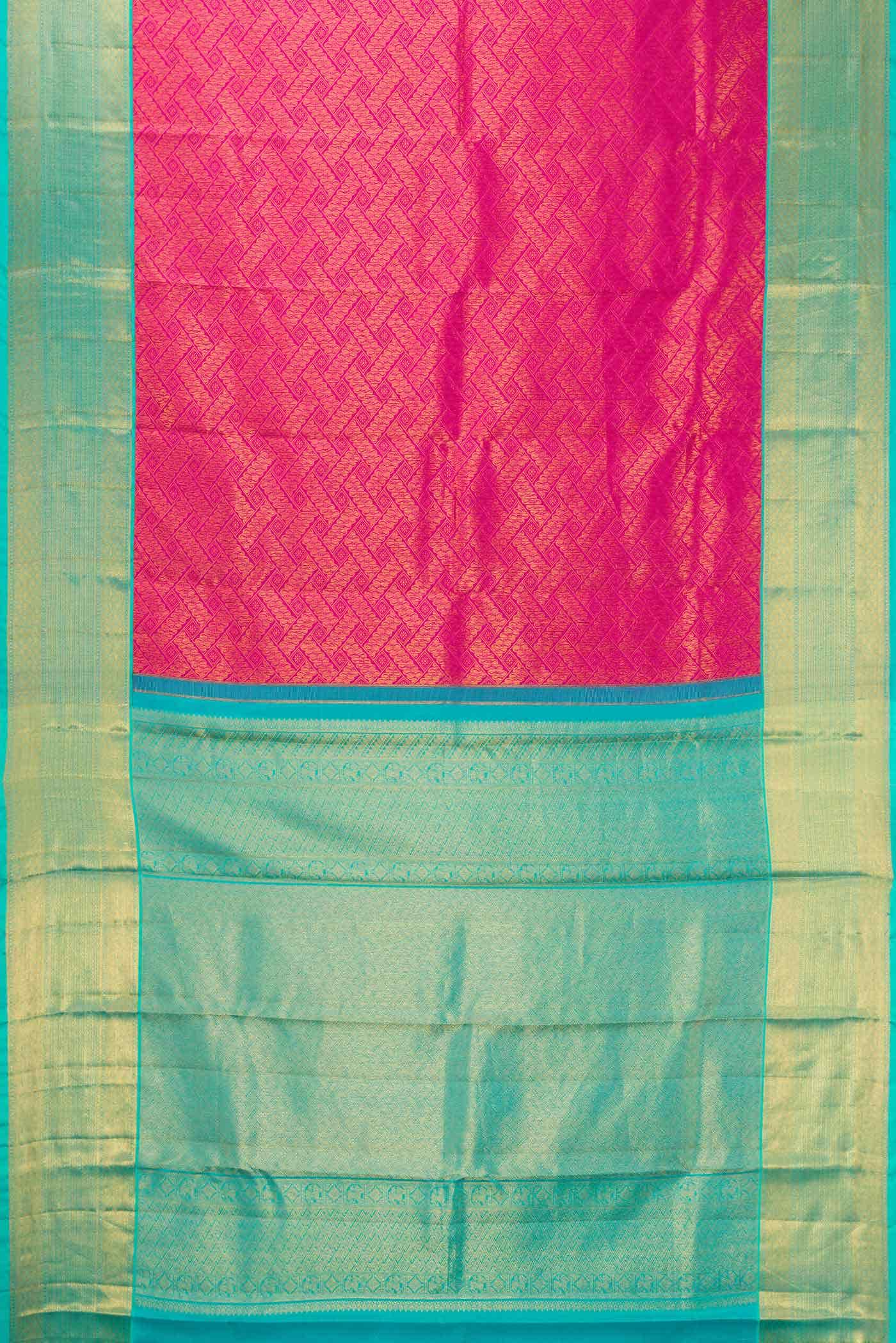 Pink Kanjivaram Silk Saree - Image 4