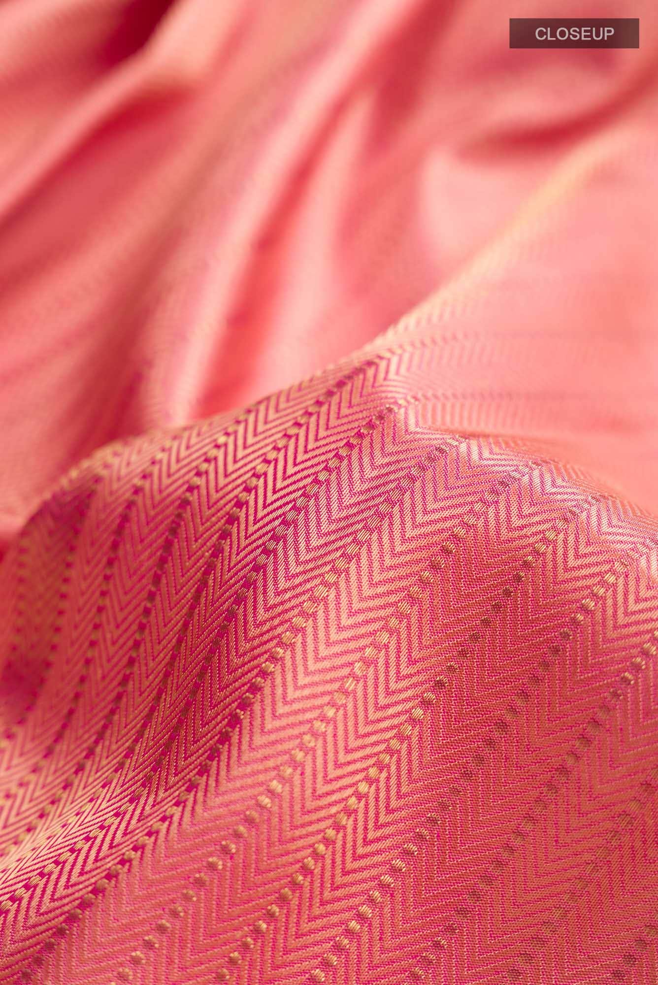 Pink Kanchipuram Silk Saree - Image 3