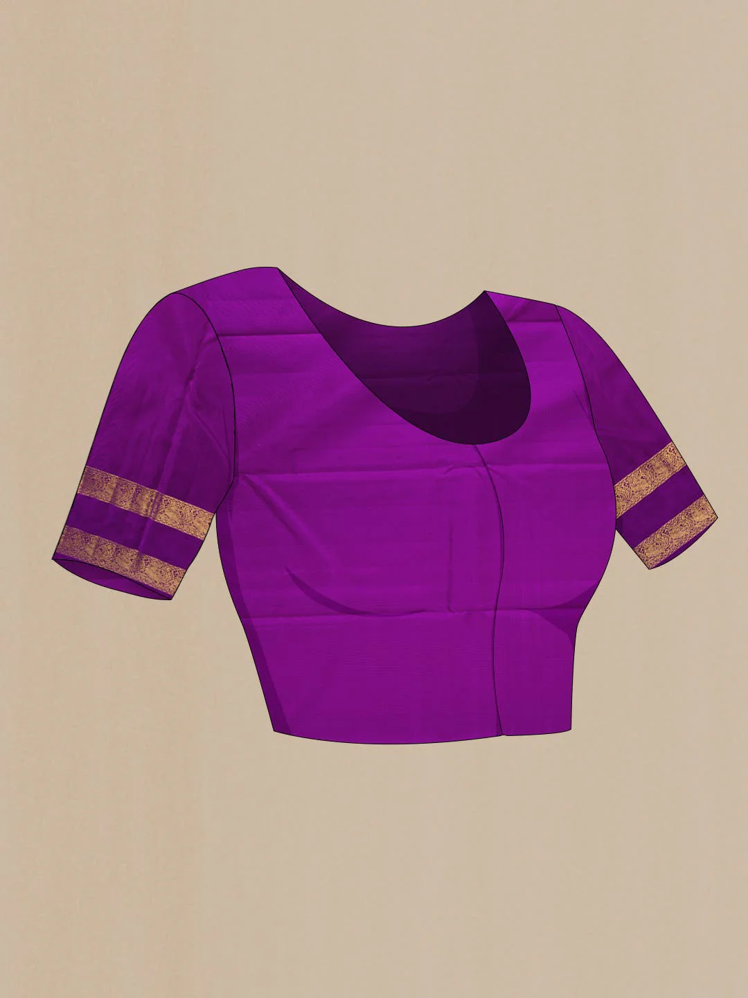 Pure Silk Pure Zari Pink Kanchipuram Saree - Image 7