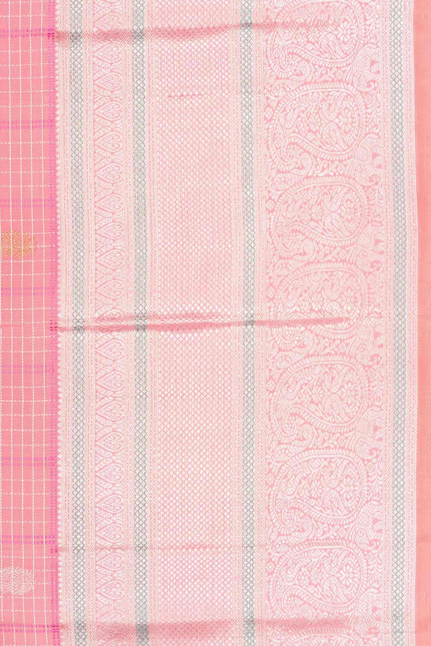 Pink Kanchipuram Silk Saree - Image 6
