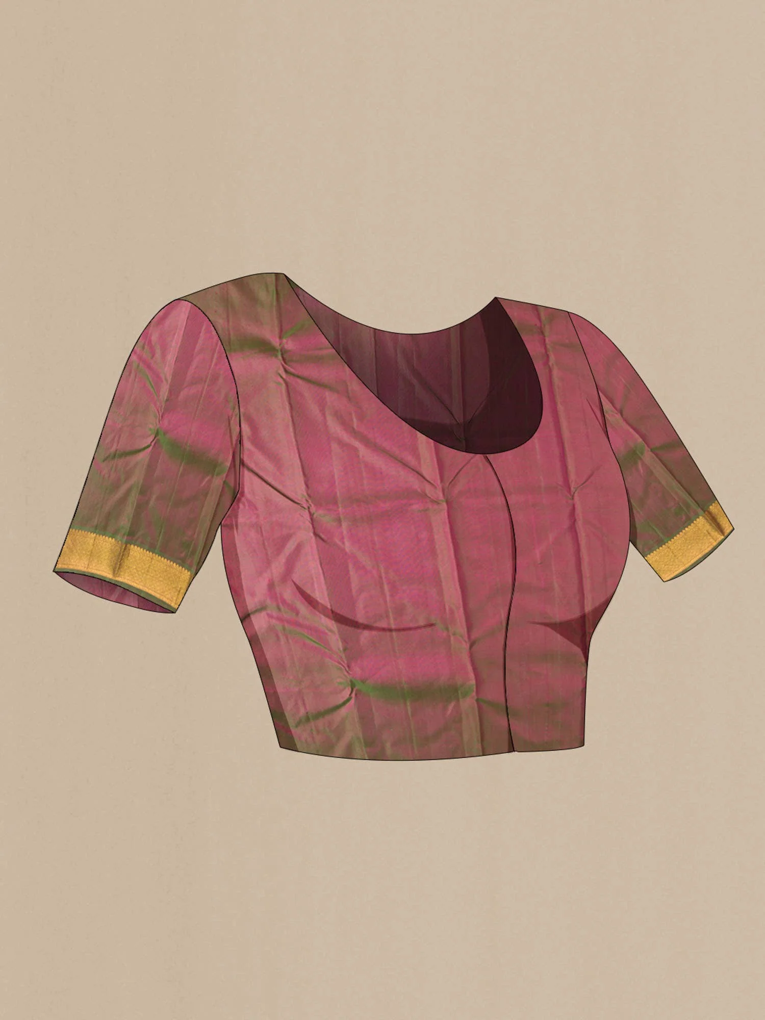 Pink Kanchipuram Silk Saree - Image 6