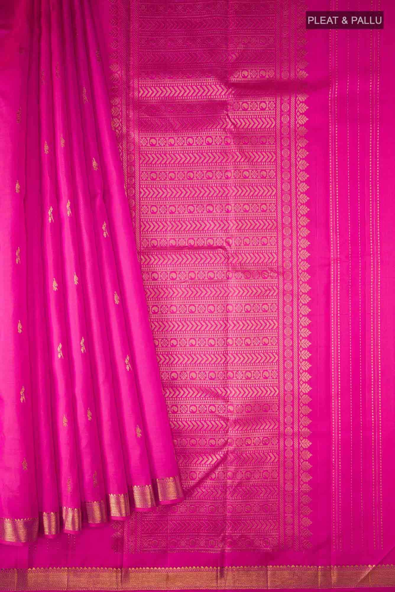 Pink Kanchipuram Silk Saree - Image 2