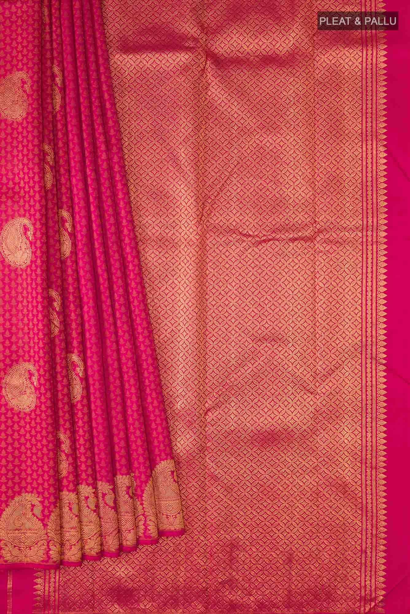 Pink Kanjivaram Silk Saree - Image 2