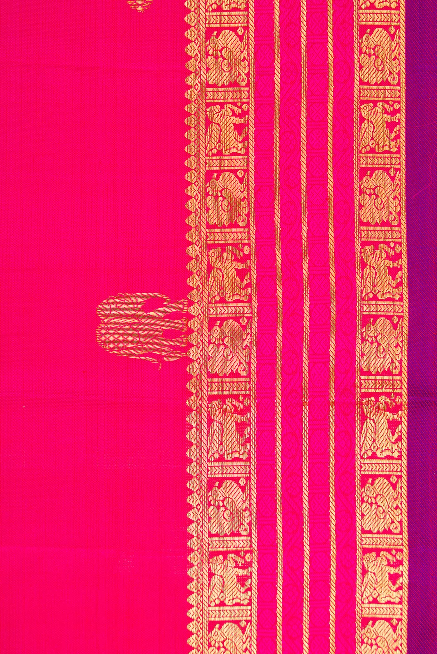 Pink Kanchipuram Silk Saree - Image 3