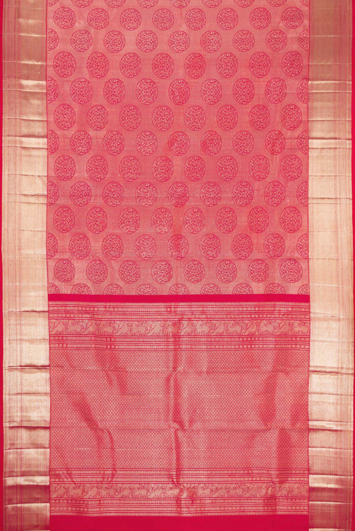 Pink Kanchipuram Silk Saree - Image 6