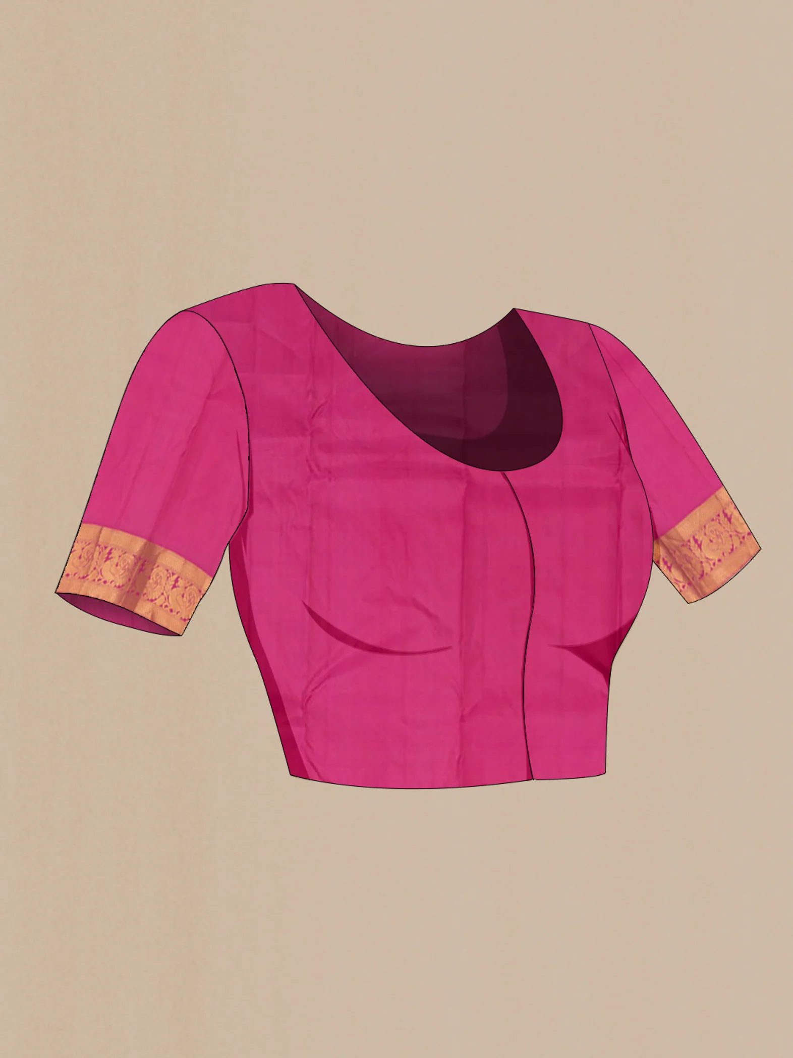 Pink Kanjivaram Silk Saree - Image 4