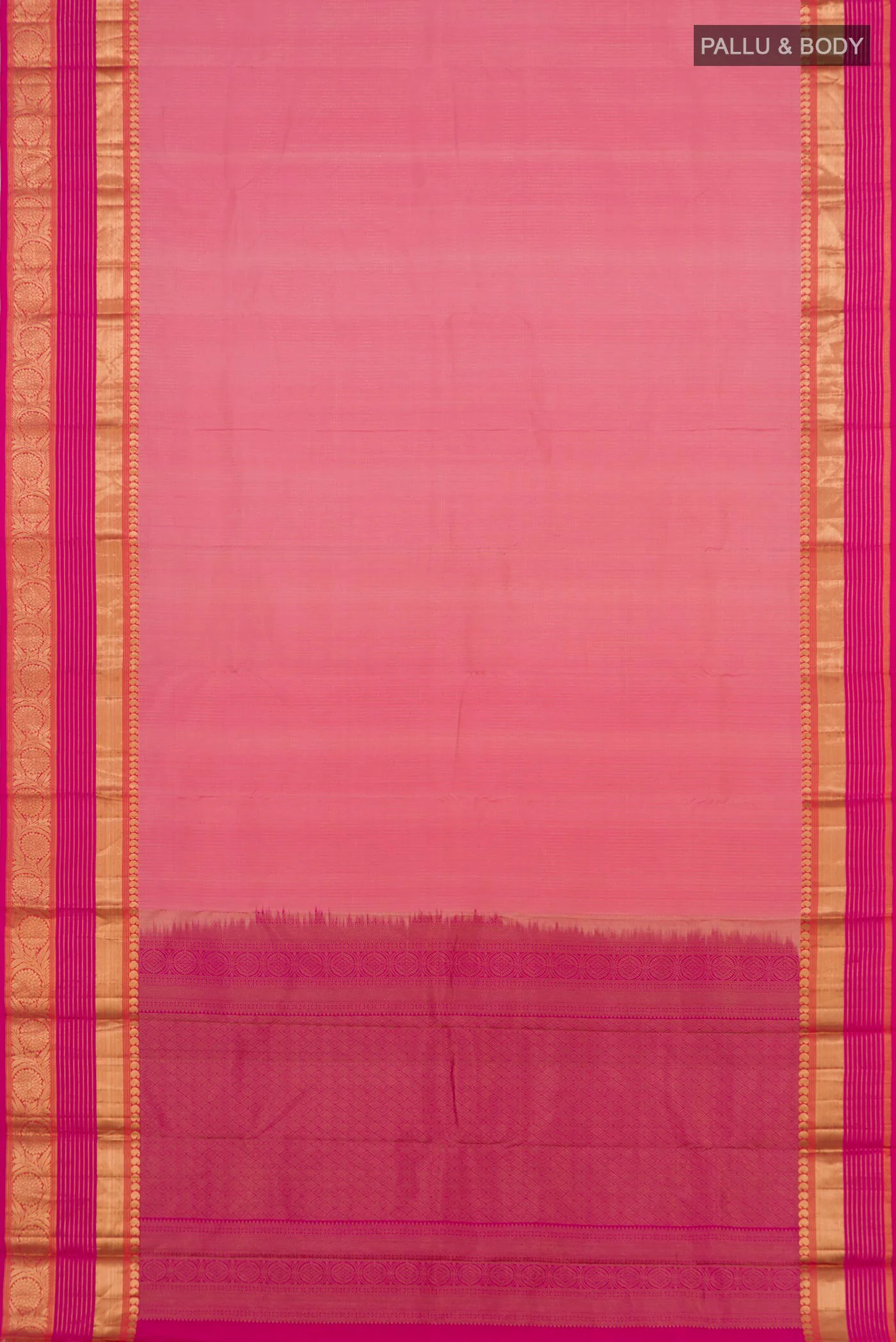 Rose pink Kanjivaram Saree - Image 5