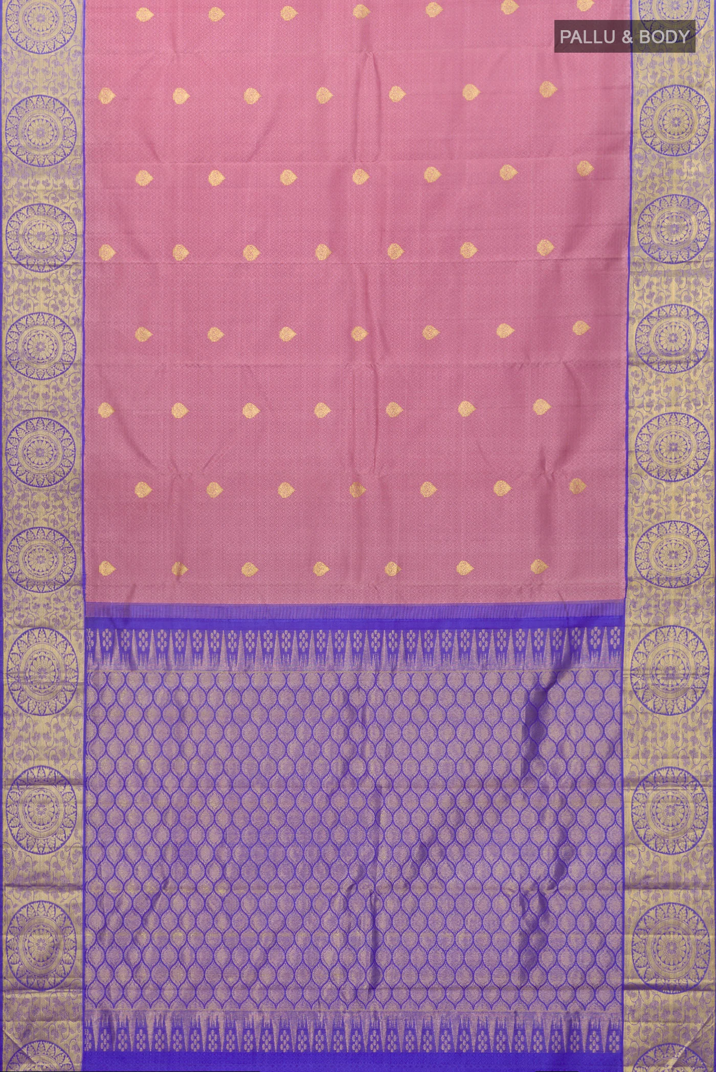 Lavender Kanjivaram Silk Saree - Image 6