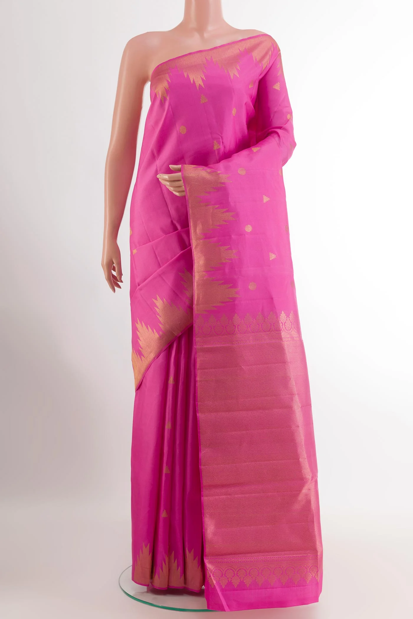 Pink Kanjivaram Silk Saree
