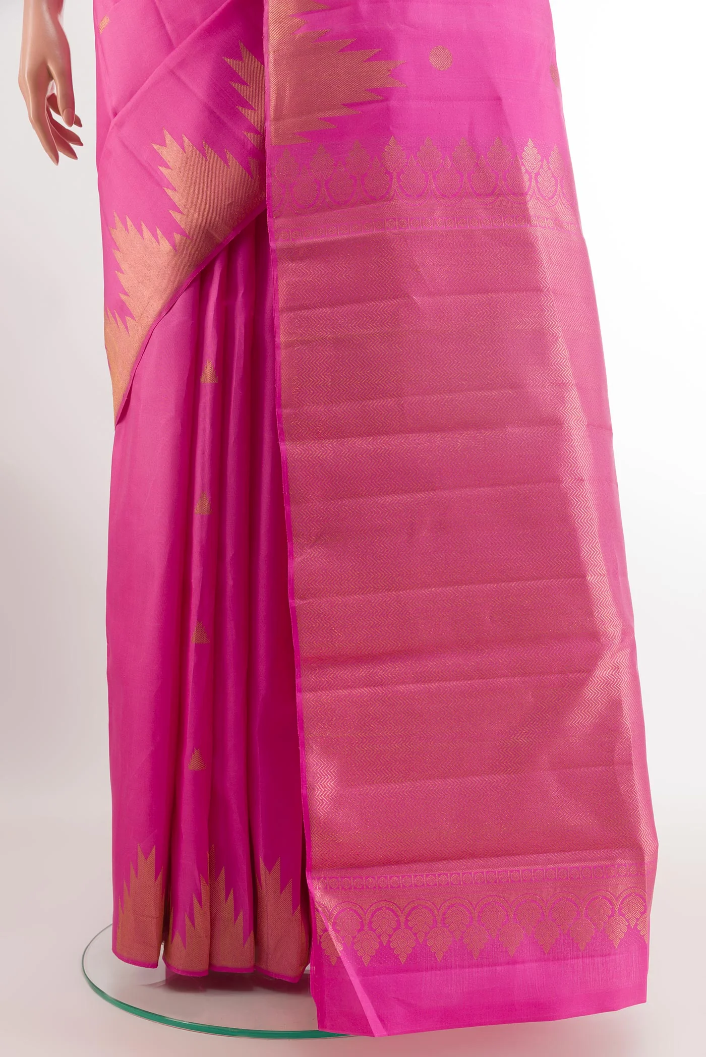 Pink Kanjivaram Silk Saree - Image 3