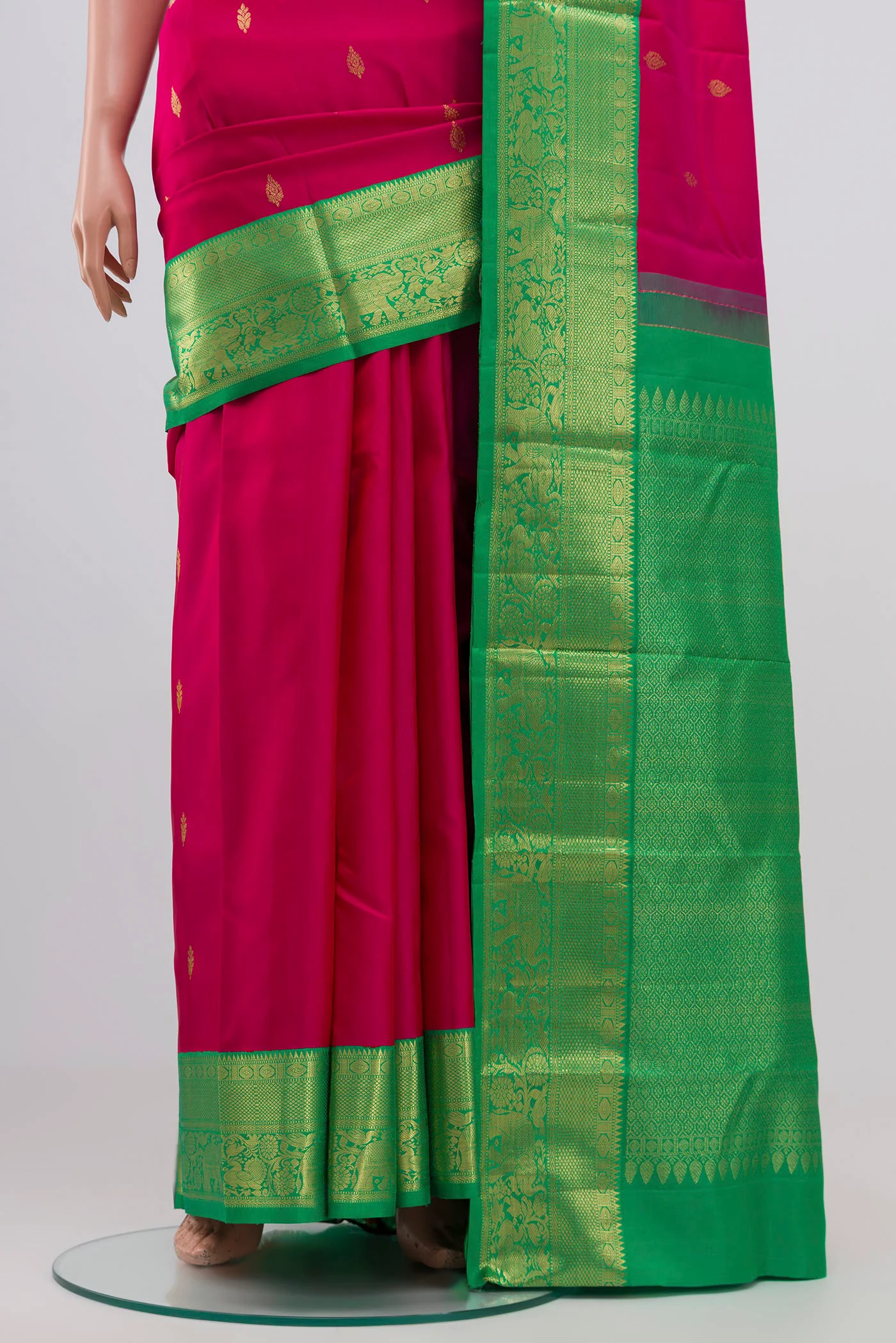 Pink Kanjivaram Silk Saree - Image 3