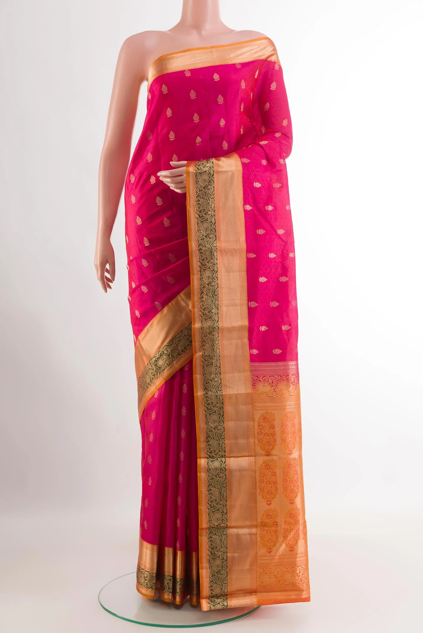 Pink Kanjivaram Silk Saree