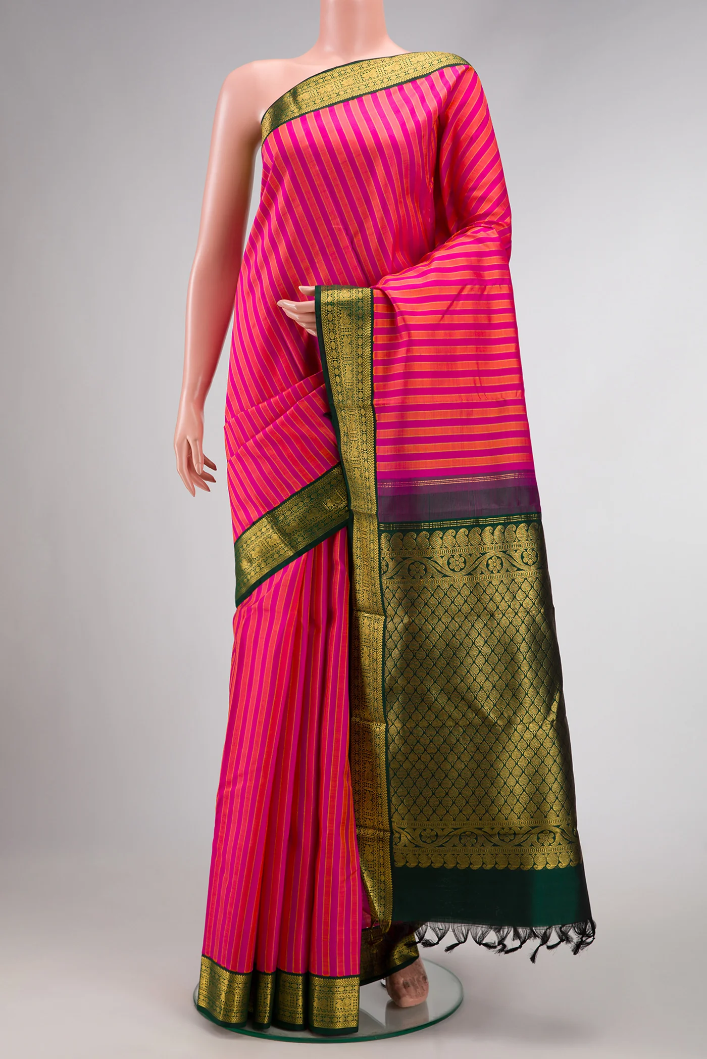 Pink Kanjivaram Silk Saree