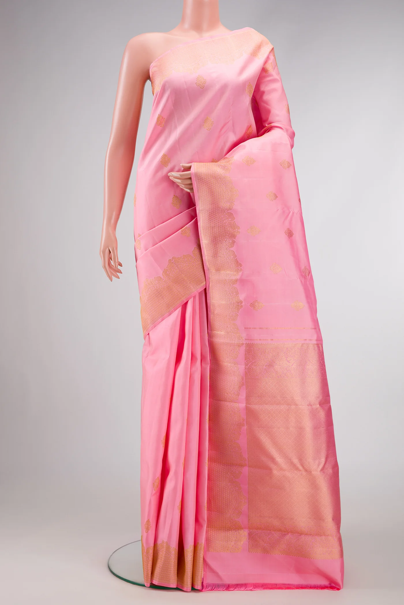 Pink Kanjivaram Silk Saree
