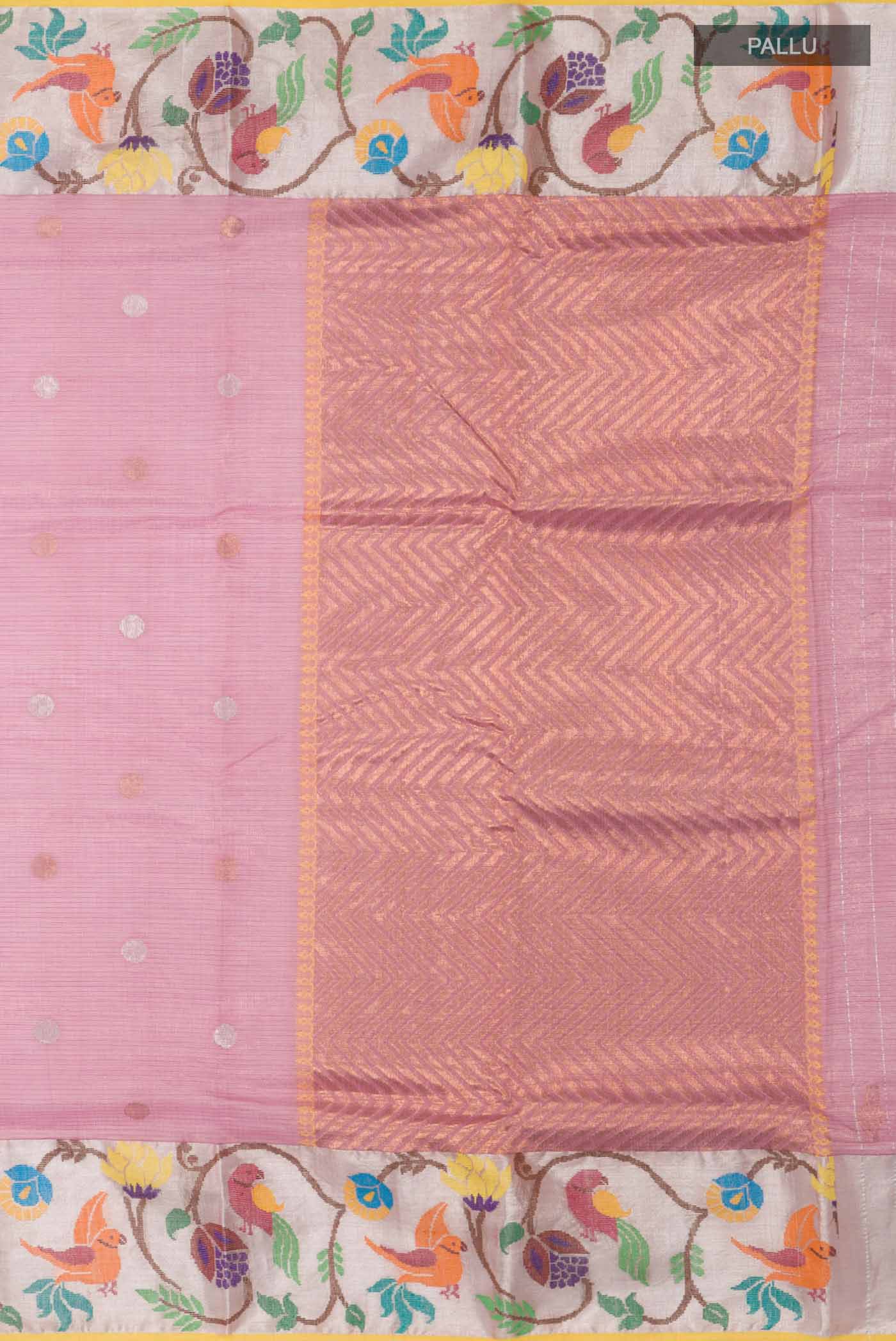 Pure Silk Pure Zari Mauve Kota Saree - Image 7