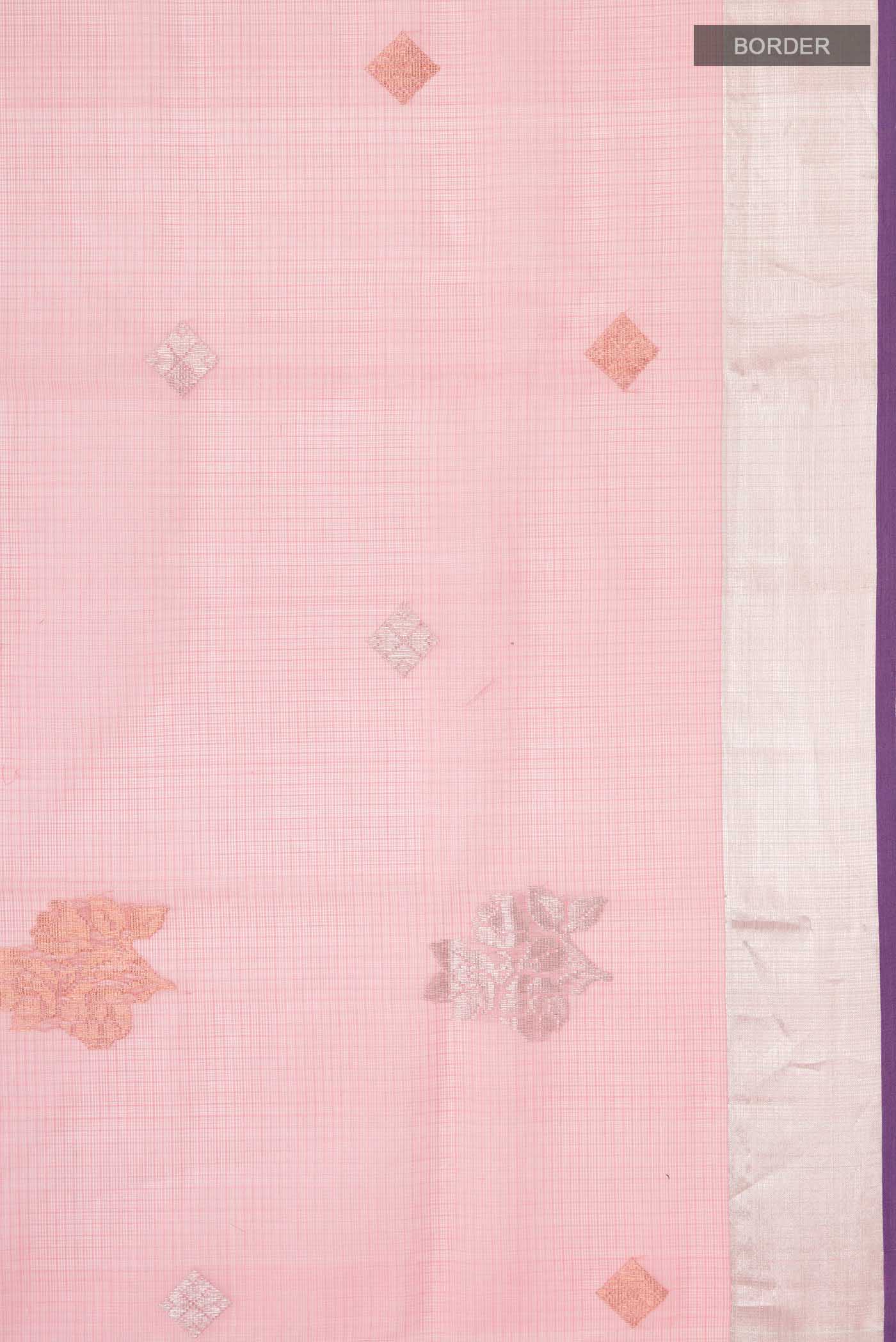 Pink Kota Silk Saree - Image 3