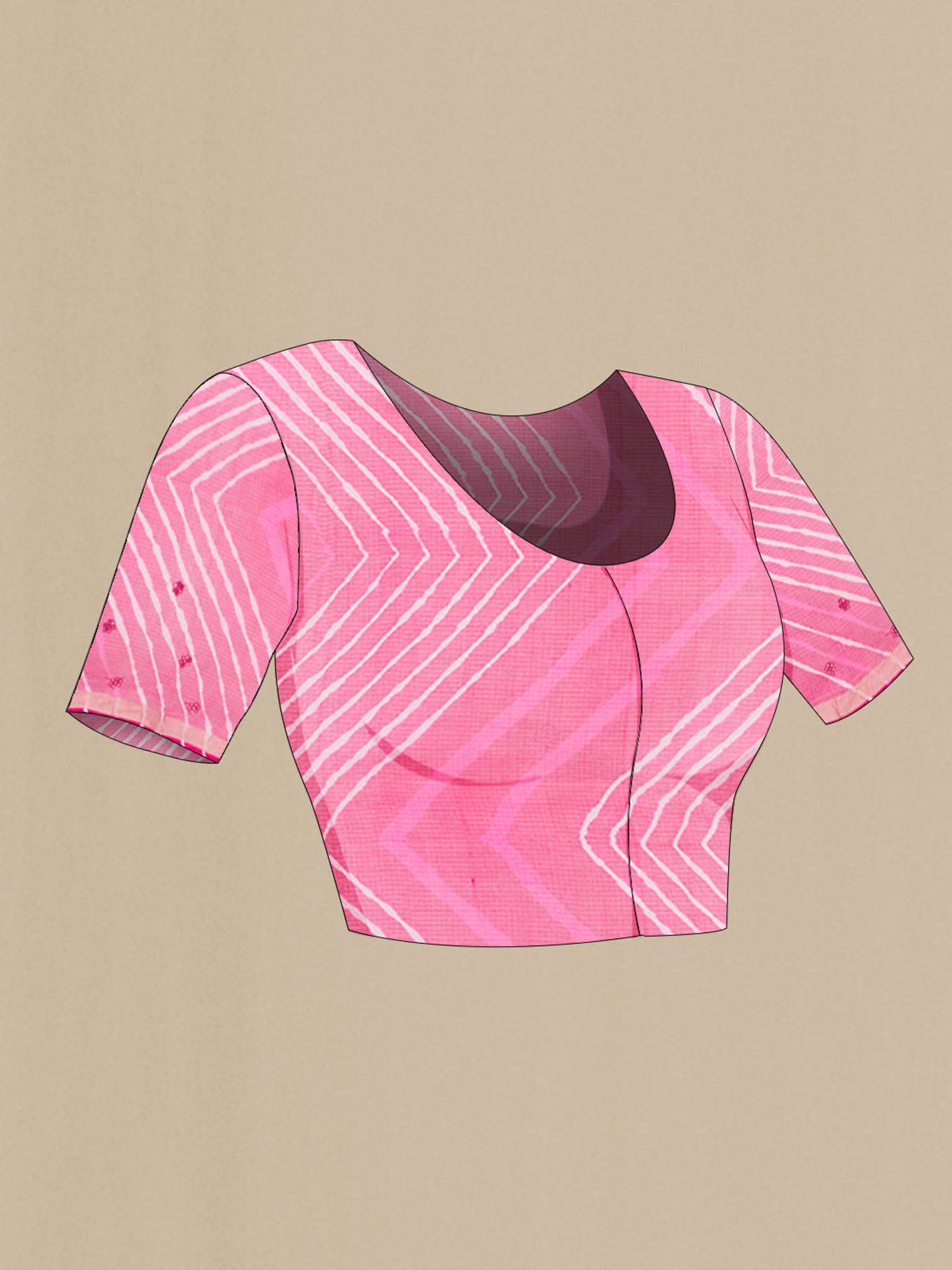 Pink Kota Silk Saree - Image 3