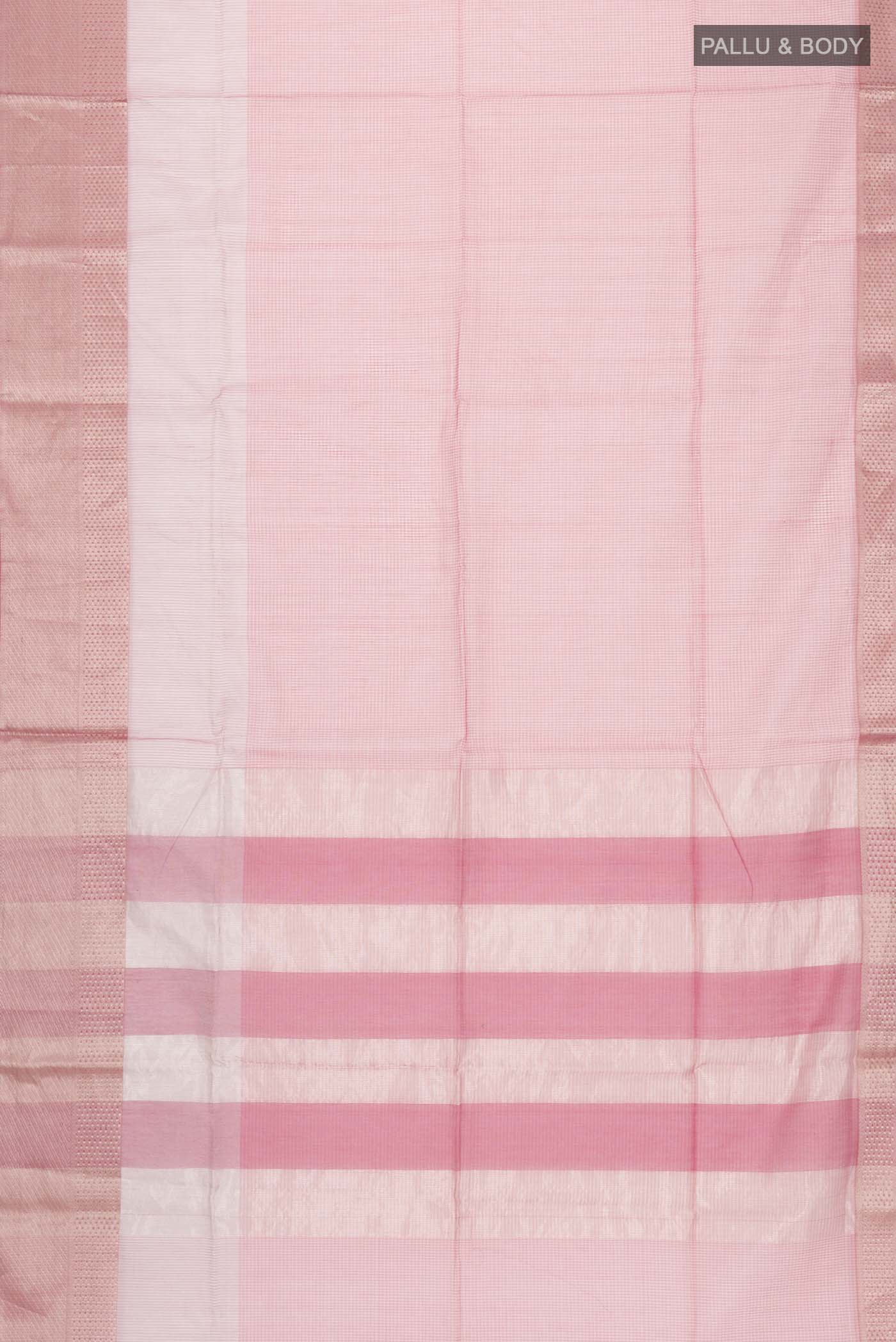 Pink Maheshwari Silk Cotton Saree - Image 3