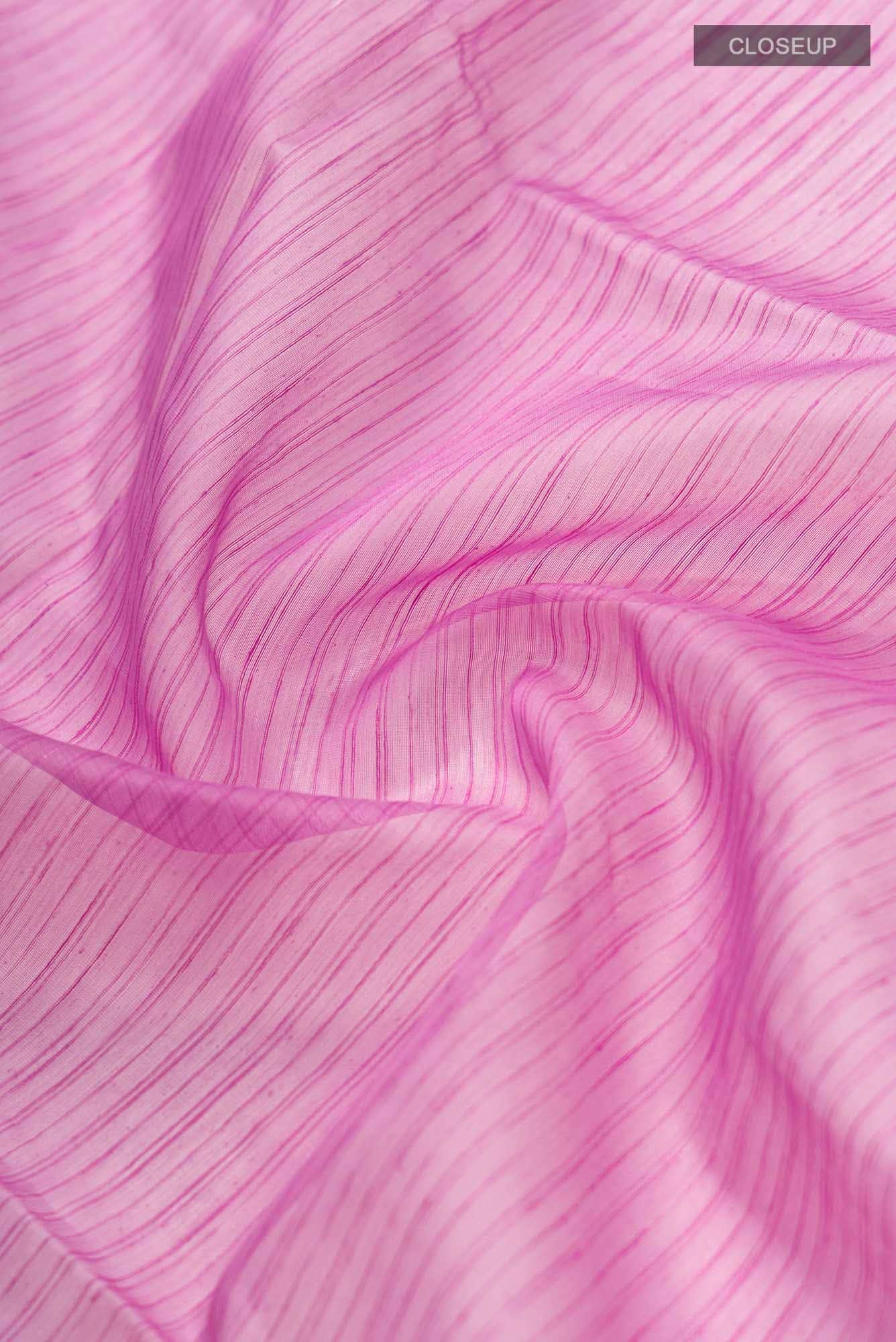 Lavender Maheshwari Silk Cotton Saree - Image 3