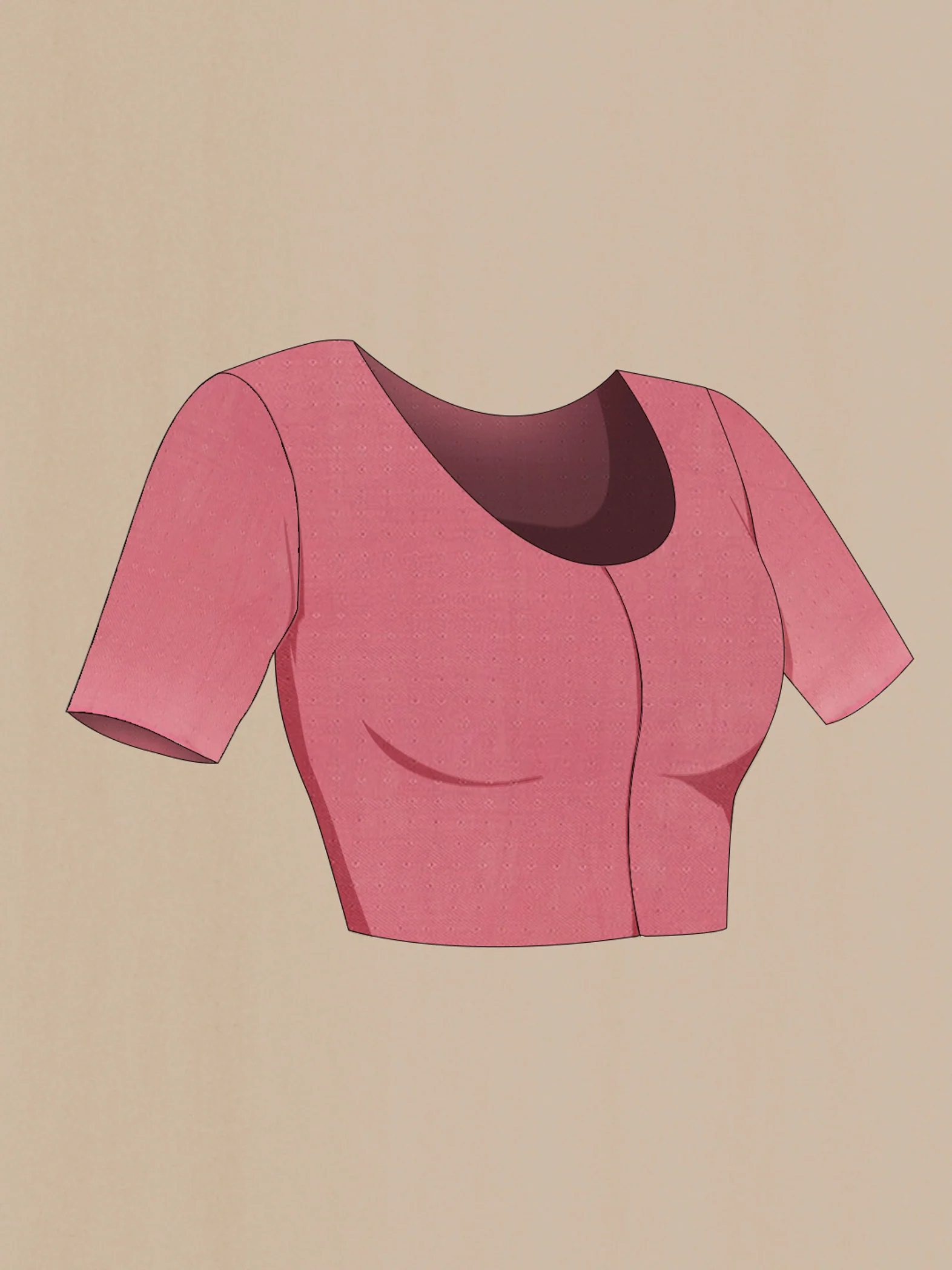 Pink Mysore Chiffon Saree - Image 2