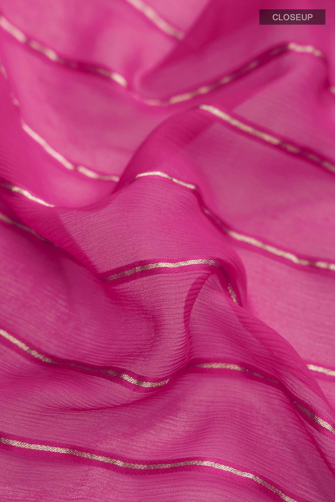 Pink Mysore Chiffon Saree - Image 2