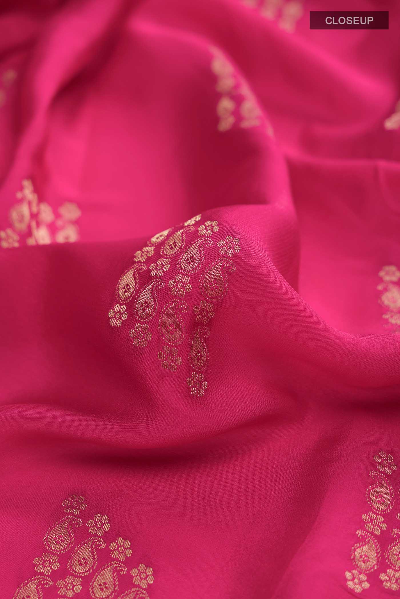 Pink Mysore Crepe Saree - Image 2