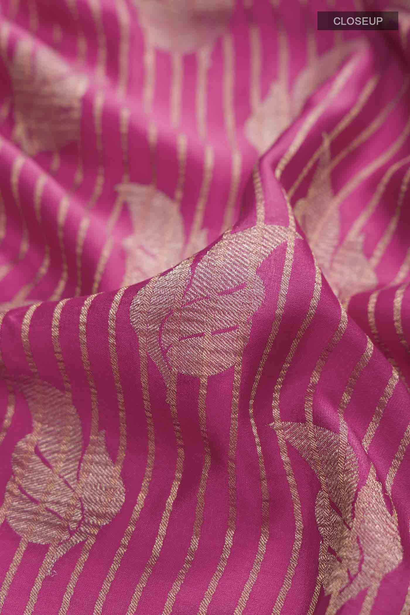 Pink Mysore Crepe Saree - Image 2