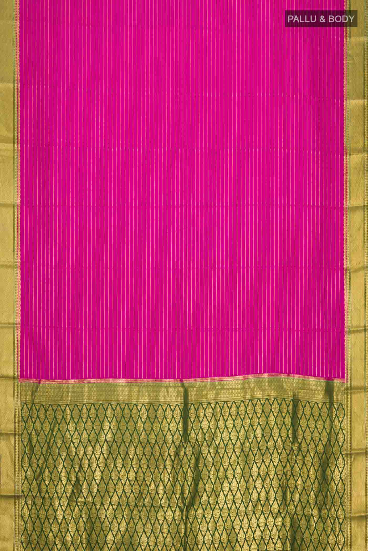 Pink Mysore Crepe Saree - Image 5