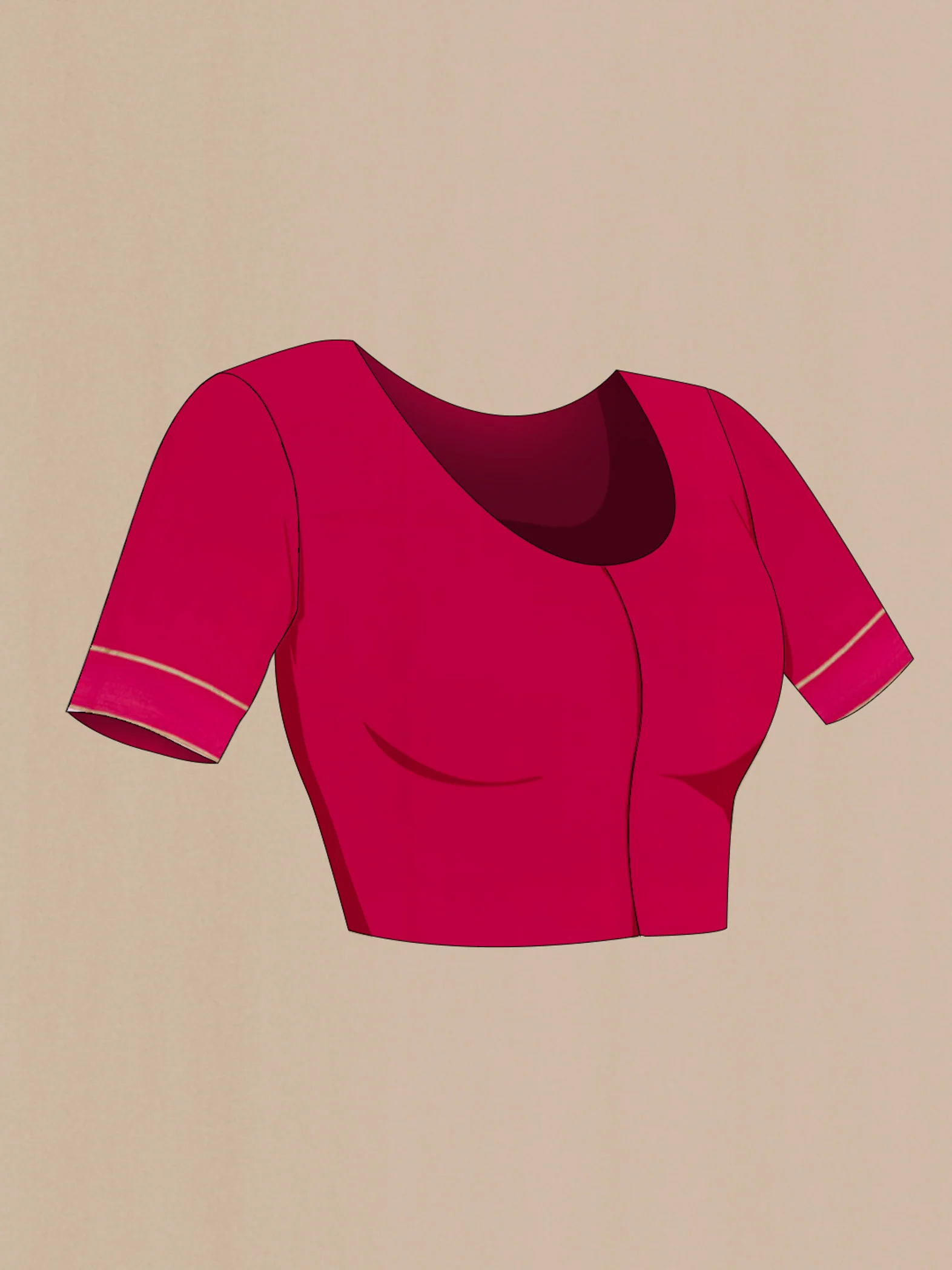 Pink Mysore Crepe Saree - Image 2