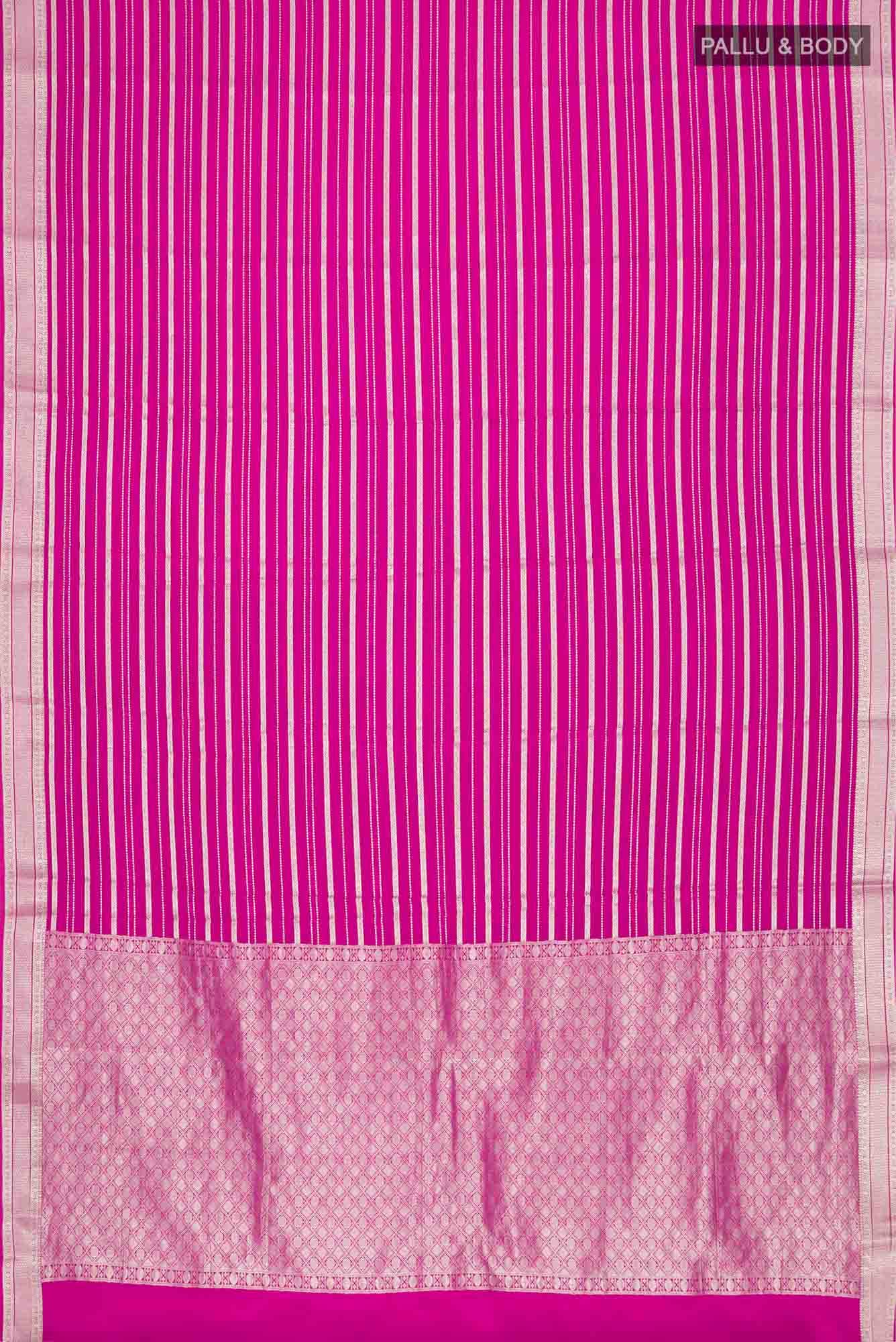 Magenta Mysore Crepe Saree - Image 3