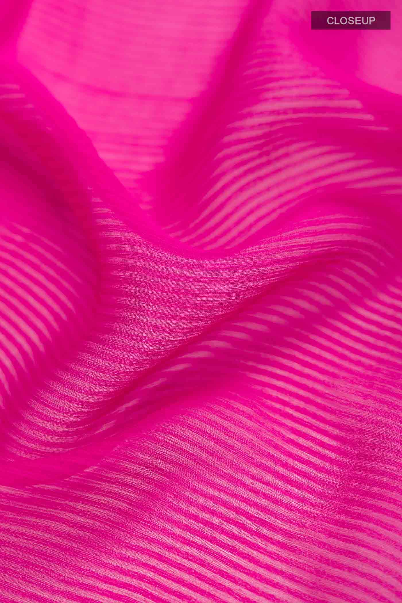 Pink Mysore Georgette Saree - Image 2