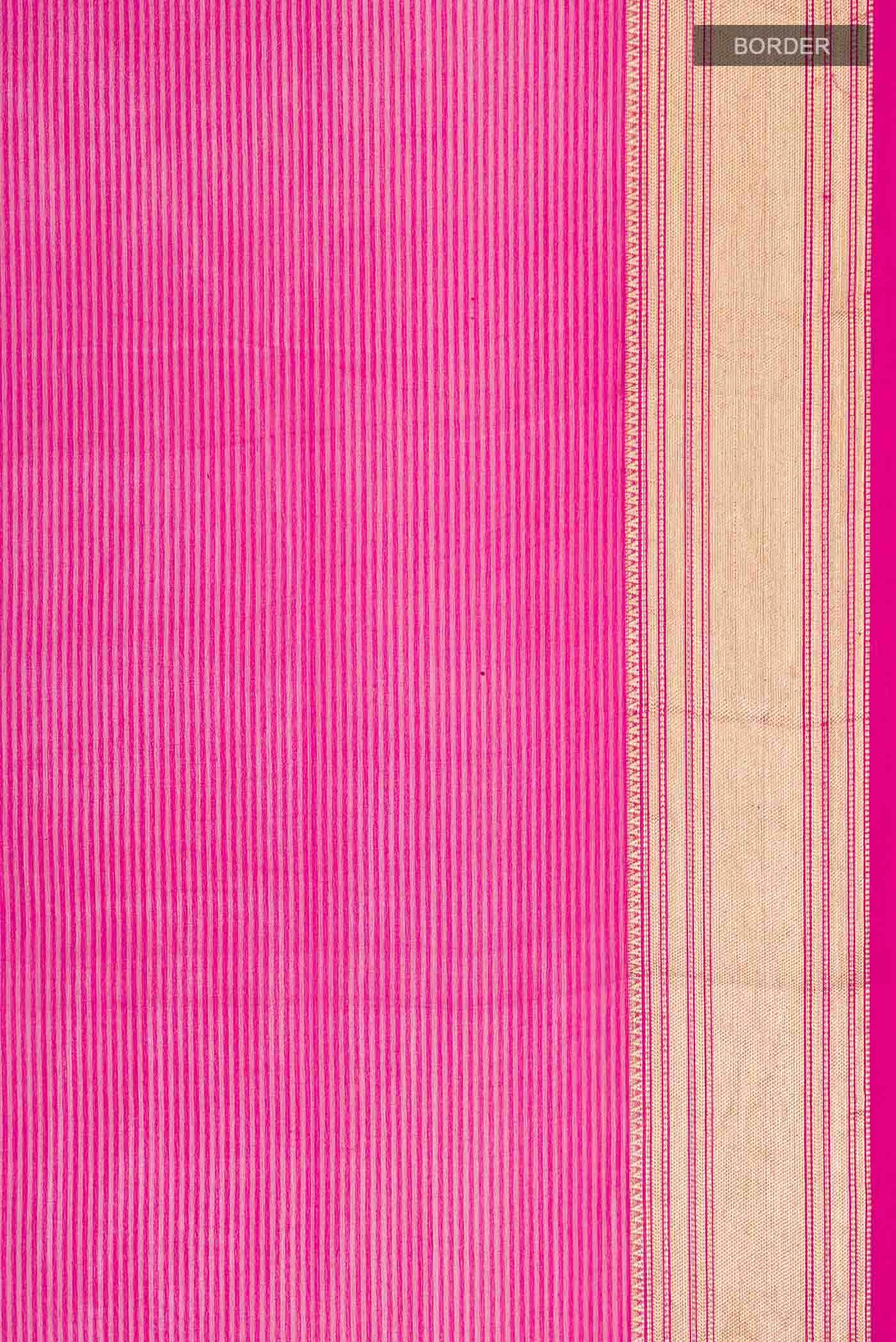 Pink Mysore Georgette Saree - Image 4