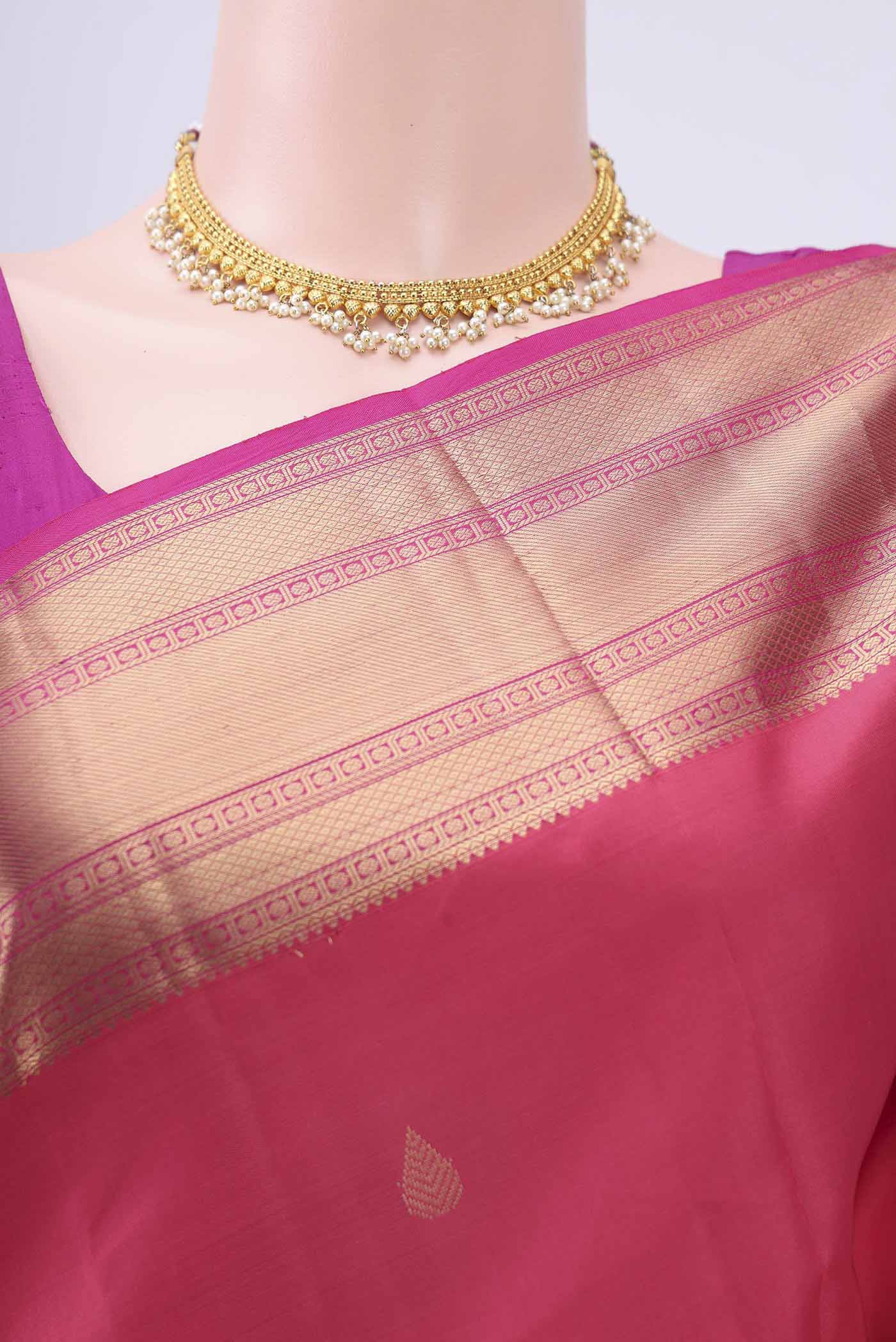 Pink Nangavalli Silk [ Salem ] Saree - Image 2