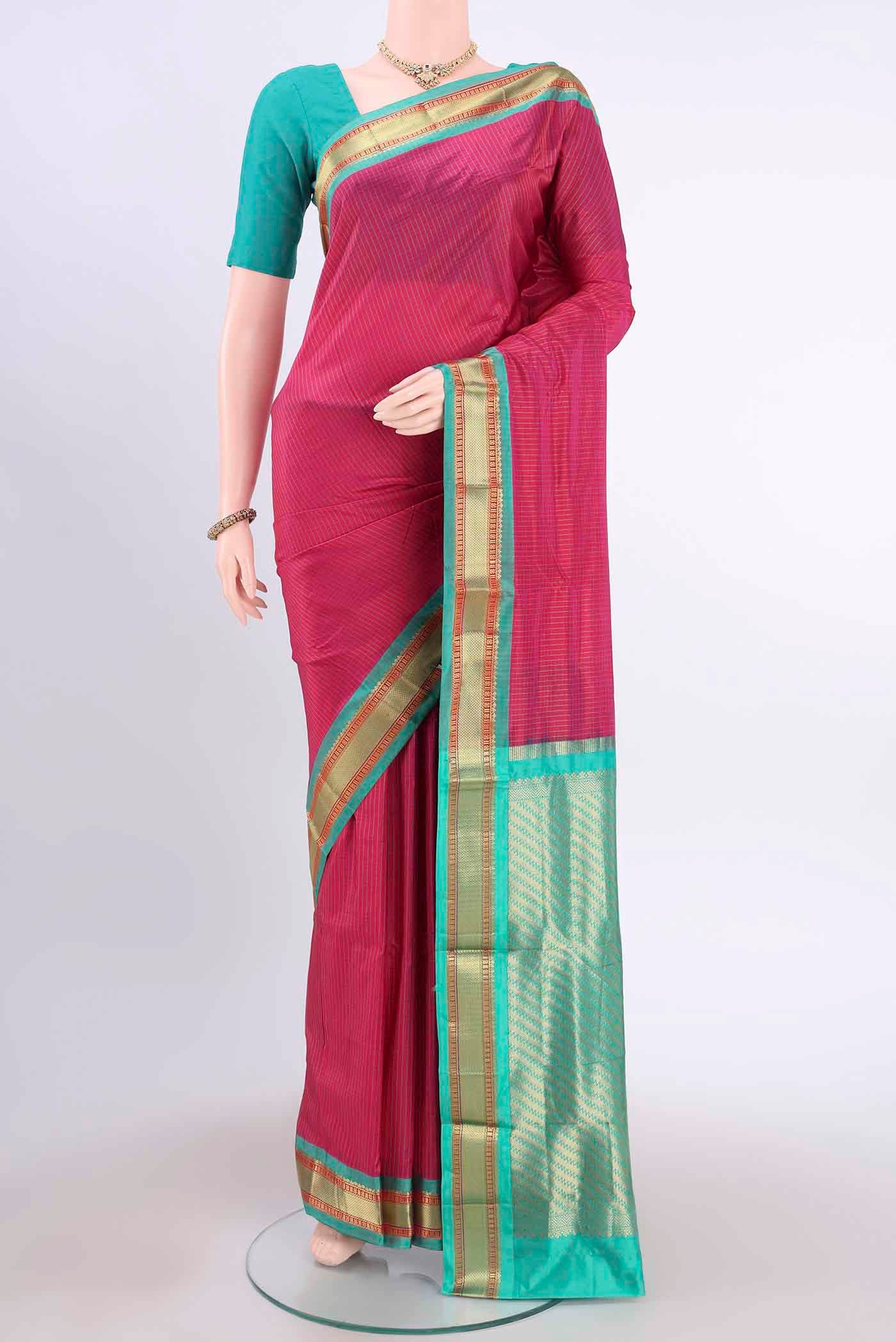 Pink Narayanpet Silk Saree