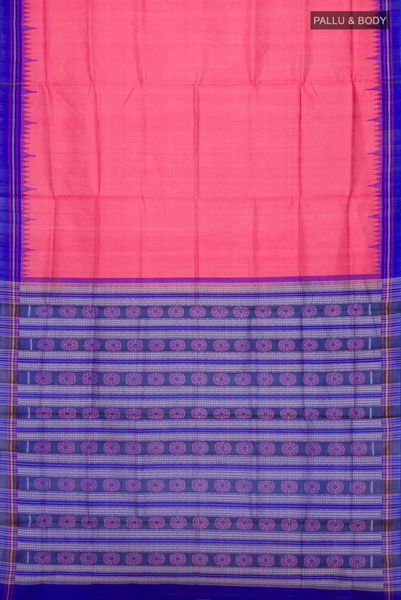 Pink Orissa Silk Saree - Image 4
