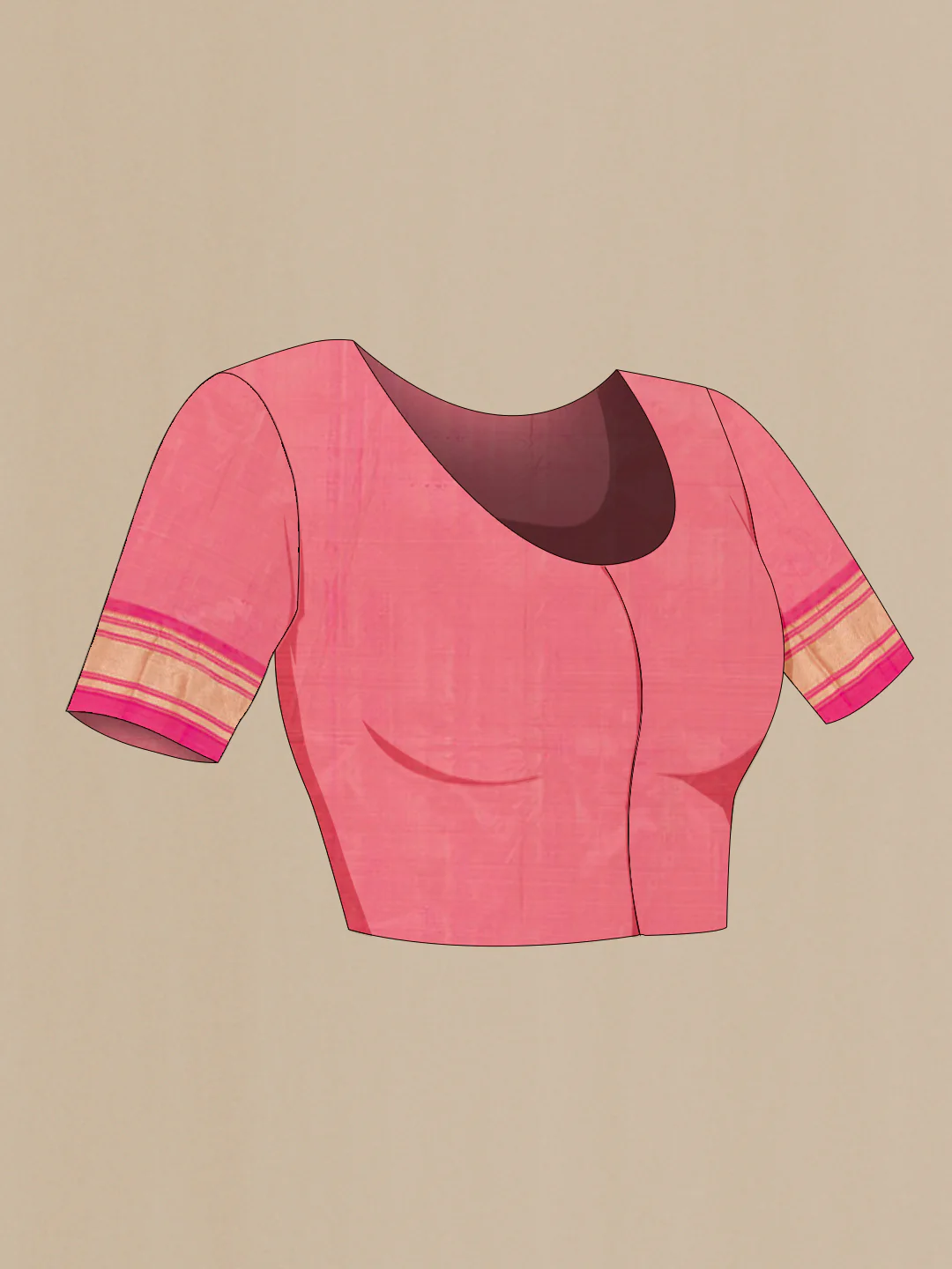 Pink Paithani Silk Saree - Image 4