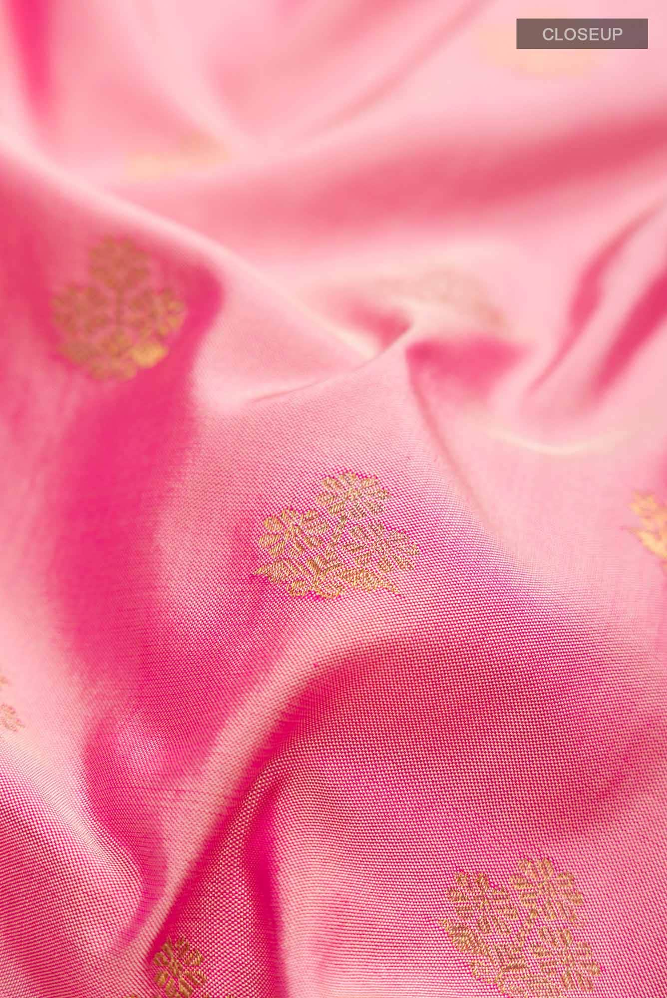 Pure Silk Pure Zari Pink Paithani Saree - Image 3