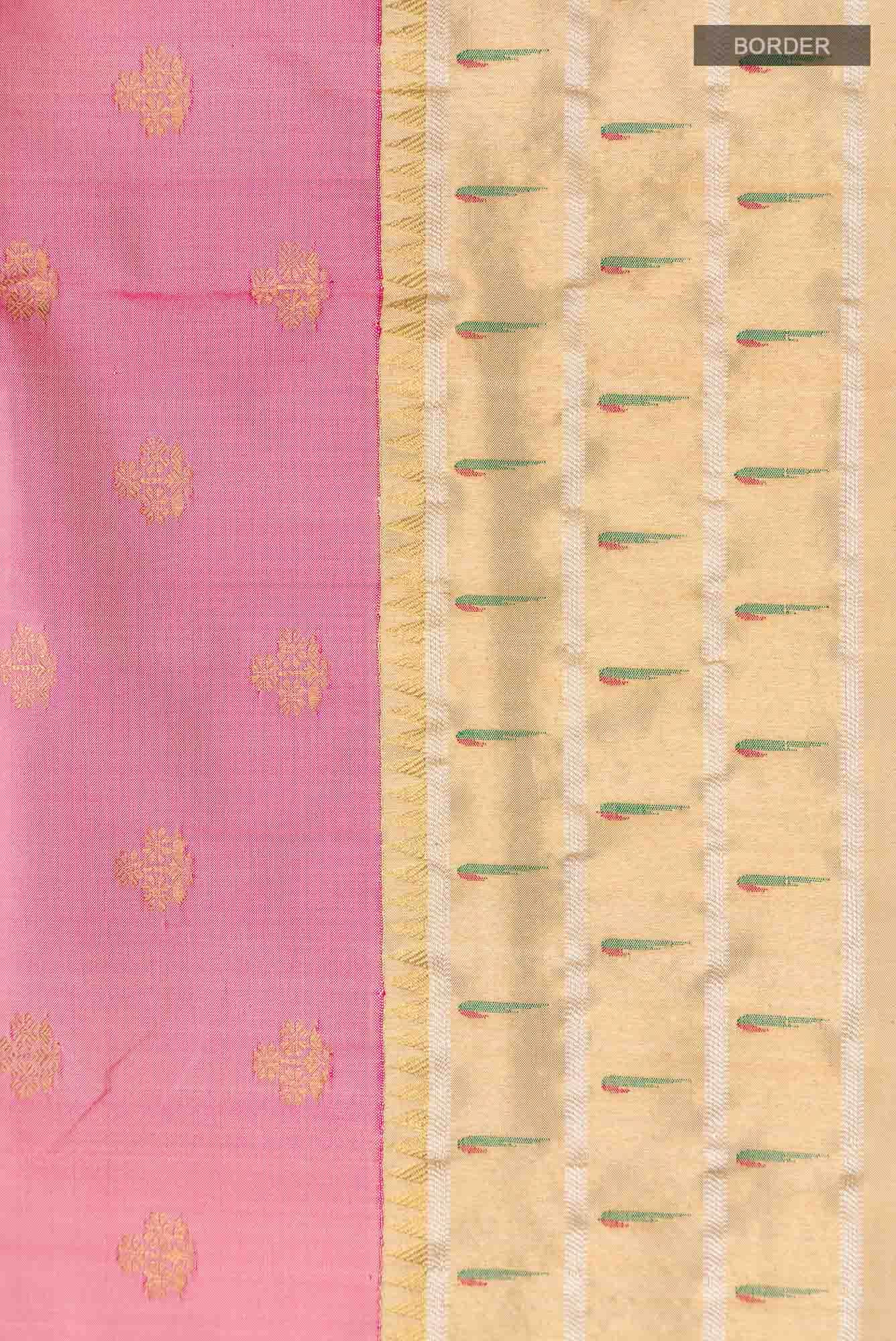 Pure Silk Pure Zari Pink Paithani Saree - Image 6