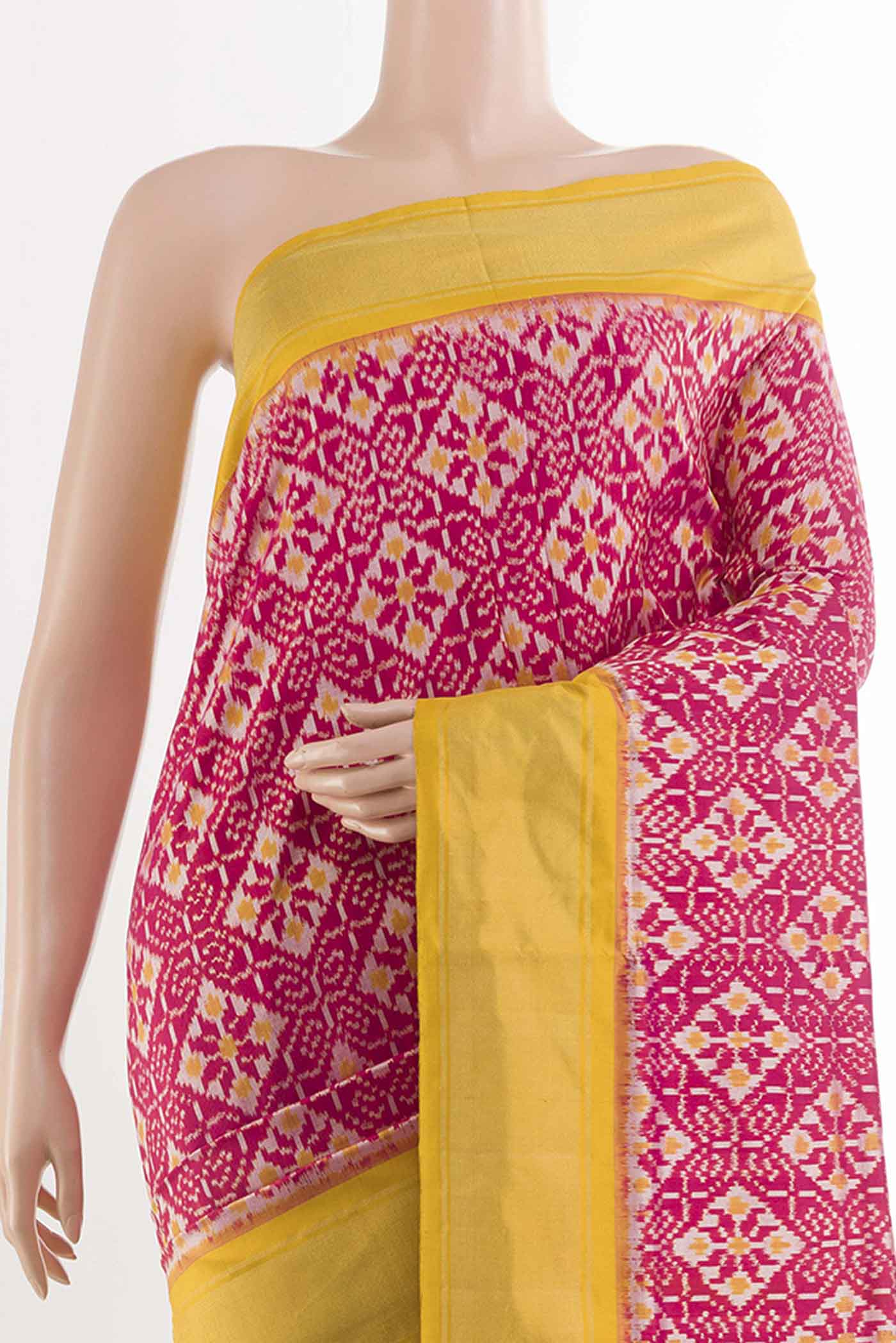Pink Pochampally Saree - Image 2
