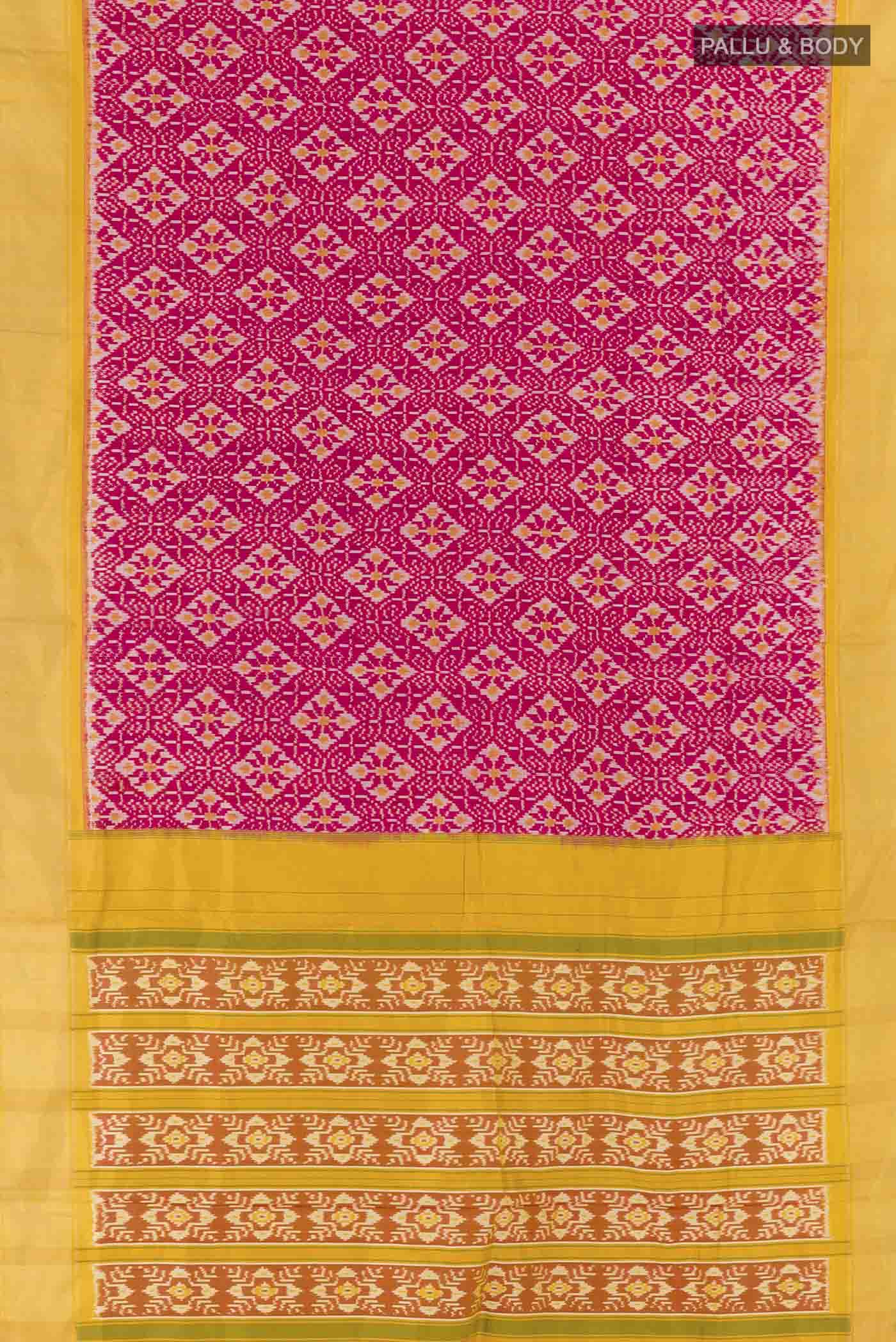 Pink Pochampally Saree - Image 4