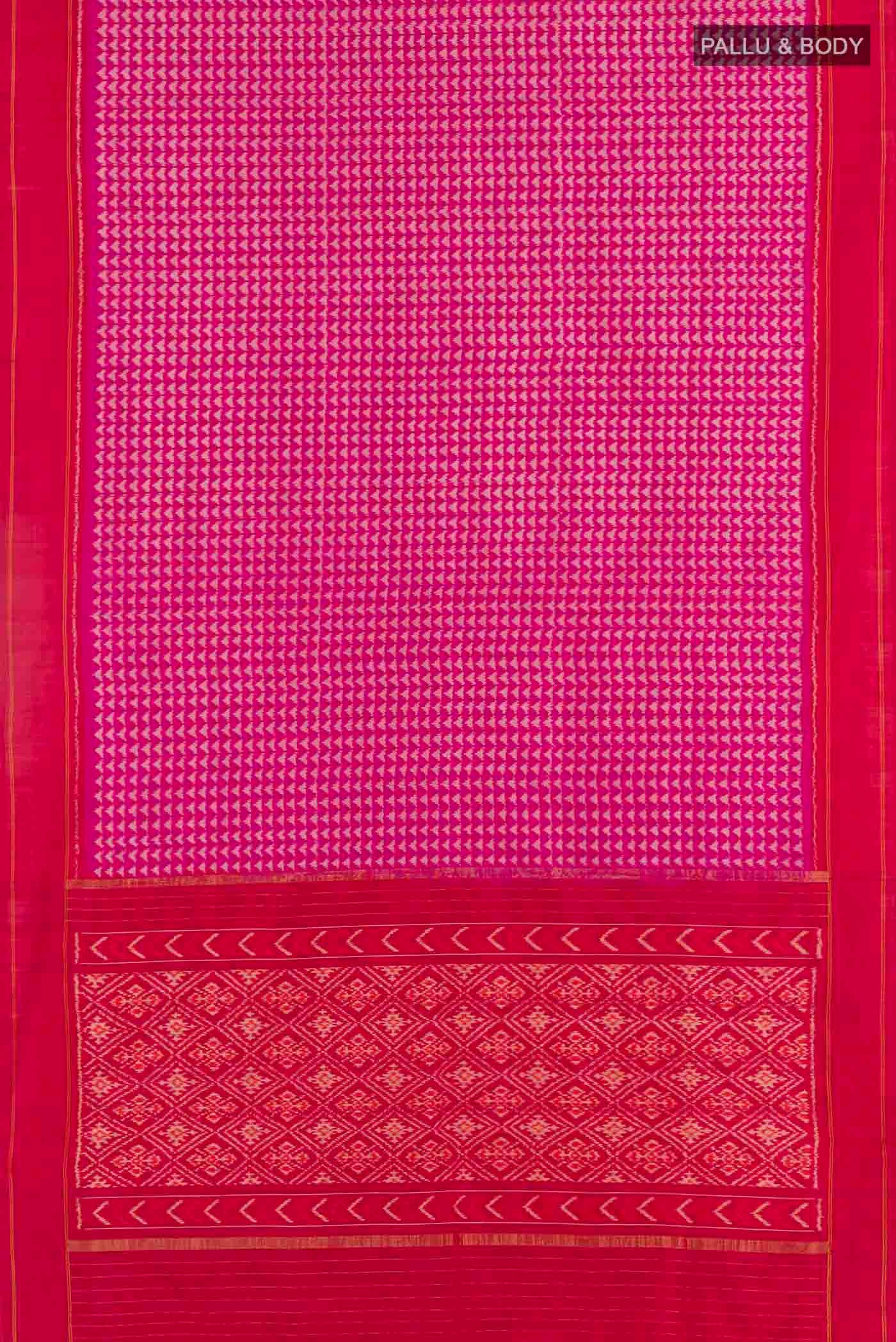 Pink Pochampally Silk Saree - Image 3
