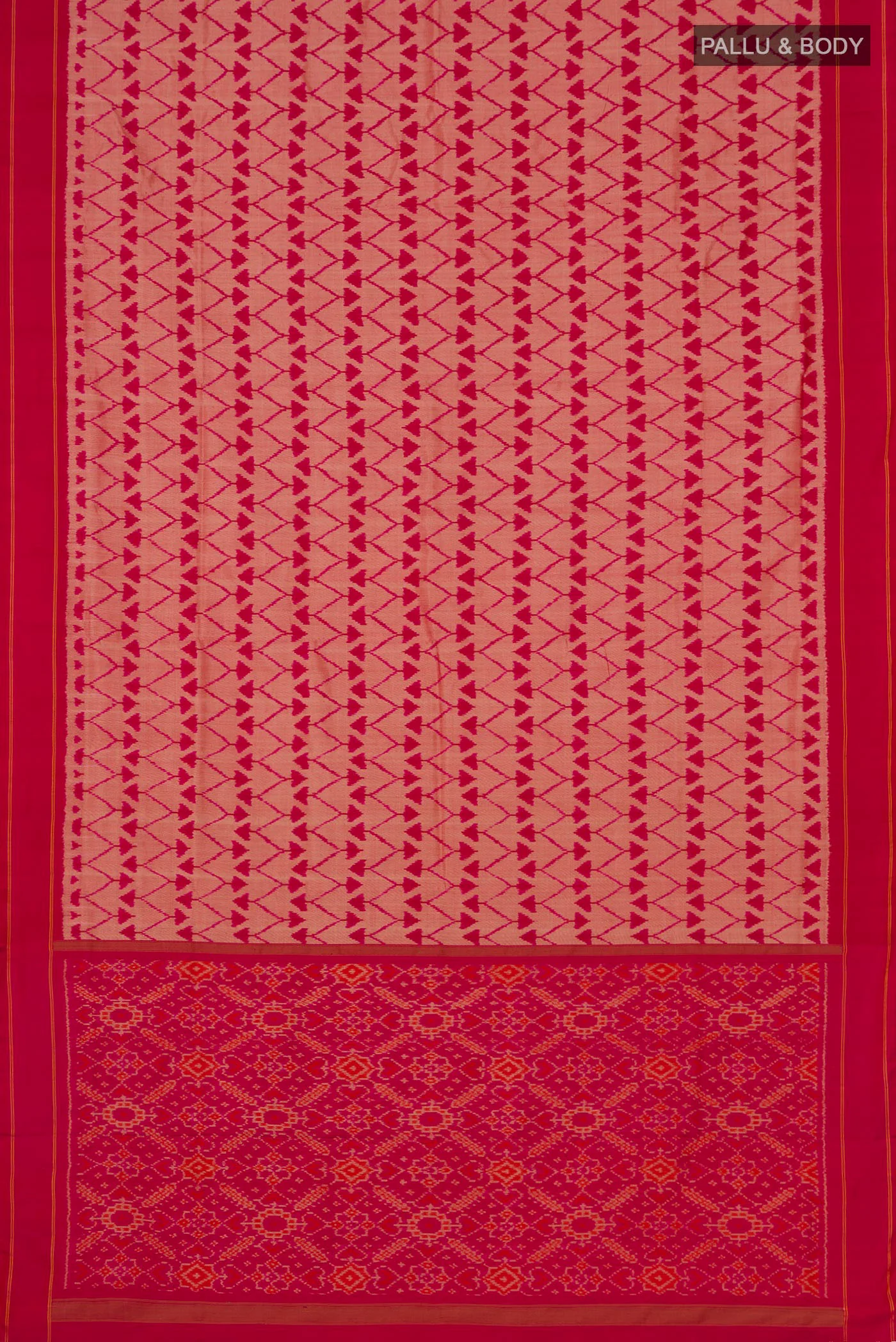Pink Pochampally Silk Saree - Image 5