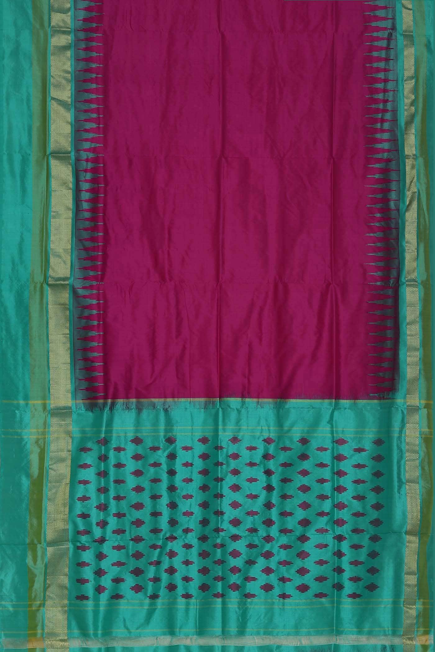 Pink Pochampally Silk Saree - Image 4