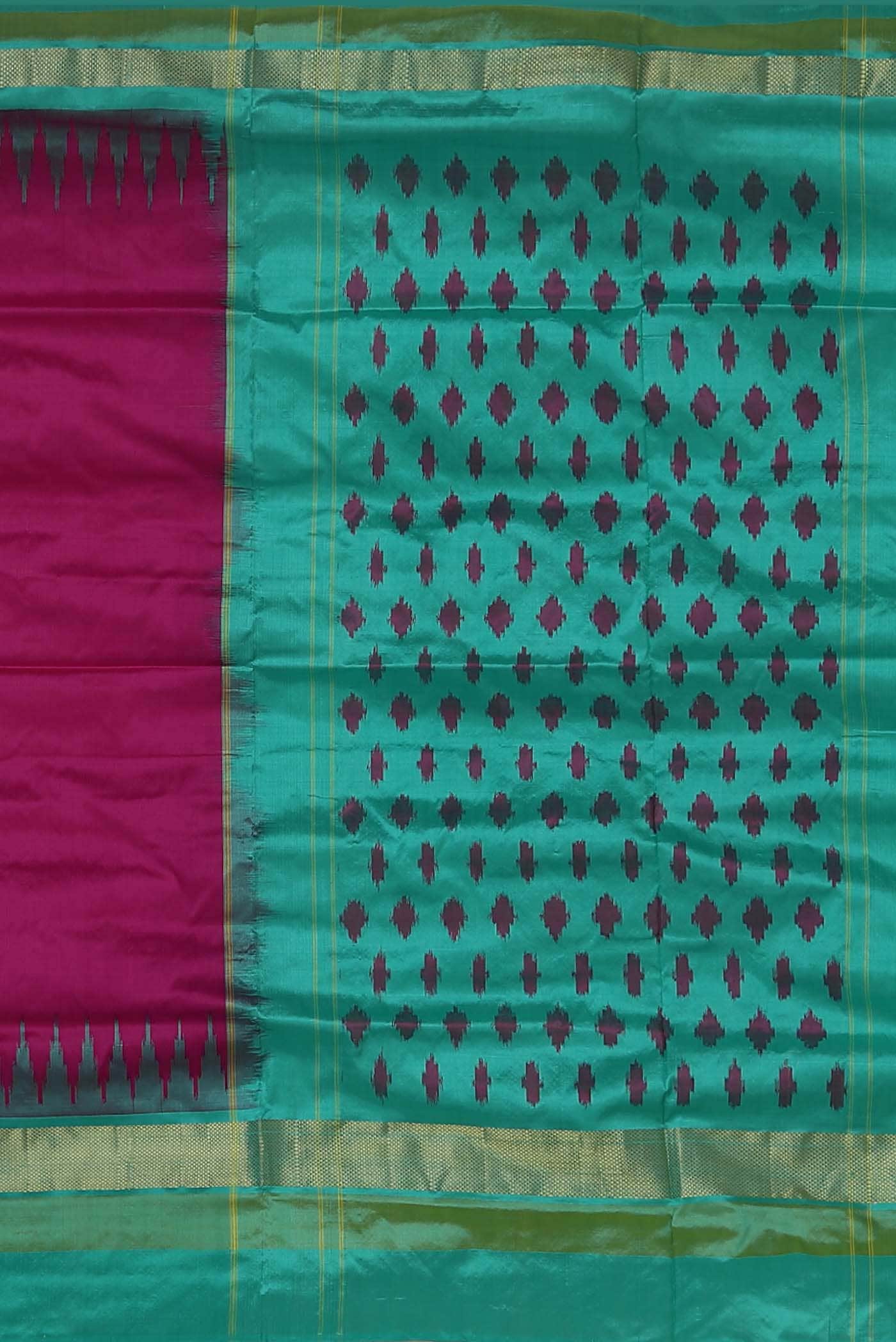 Pink Pochampally Silk Saree - Image 5