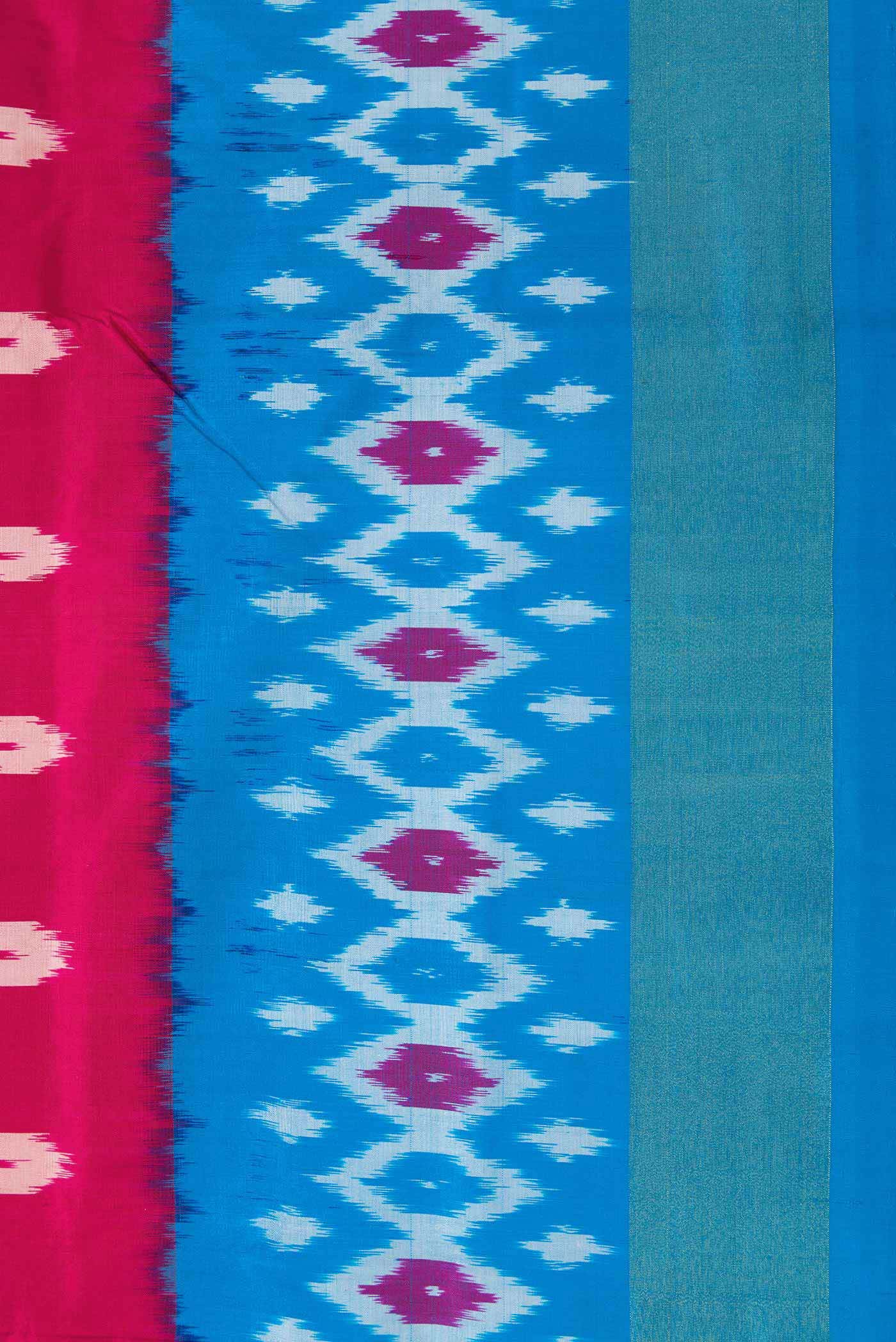 Pink Pochampally Silk Saree - Image 3