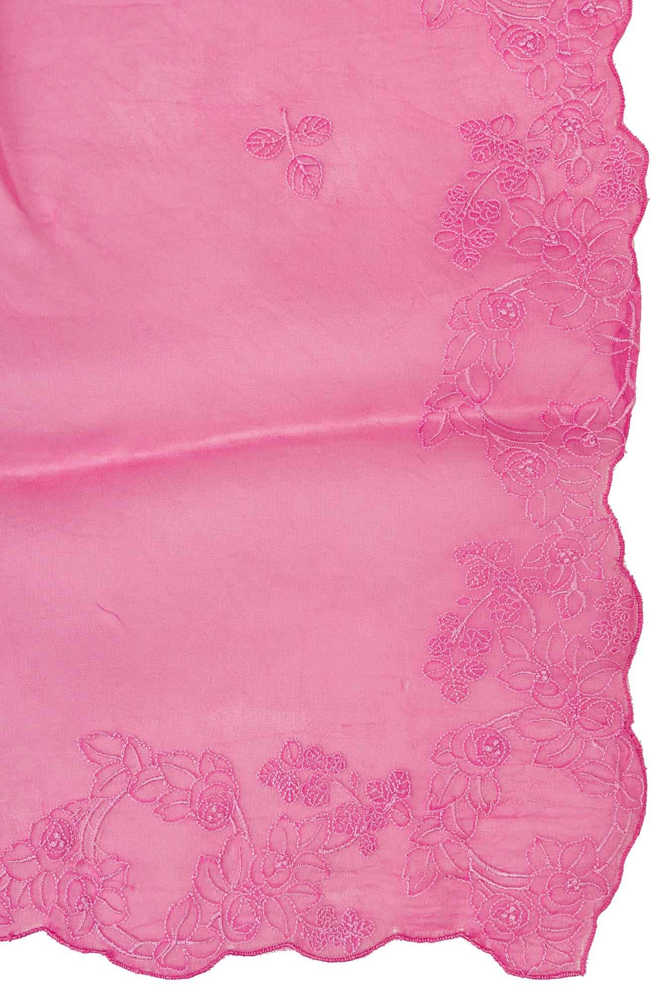 Day dreams Pink  floral design saree from Embroidered Romance Collection by Nalli - Image 4