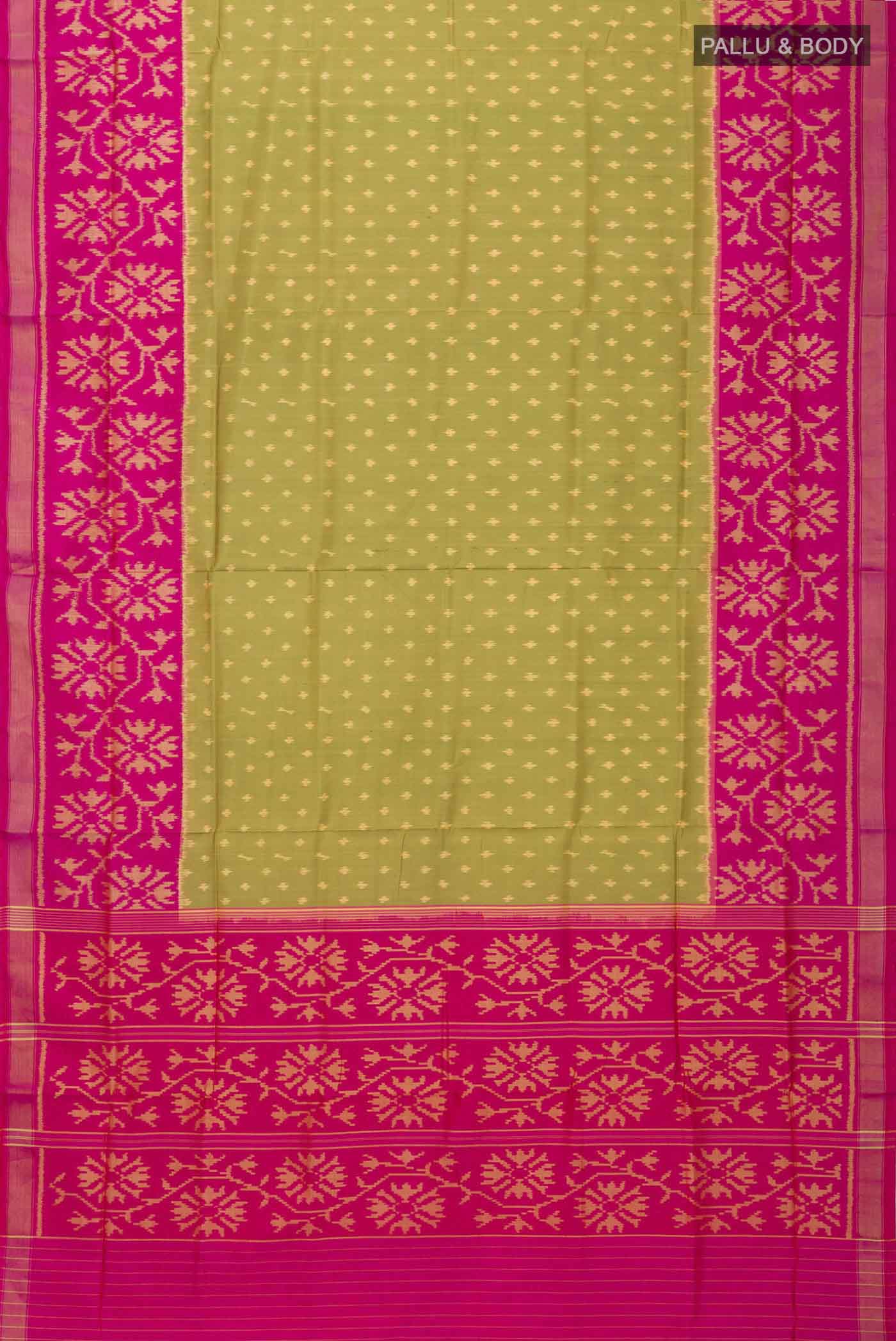 Green Rajkot Patola Silk Saree - Image 6