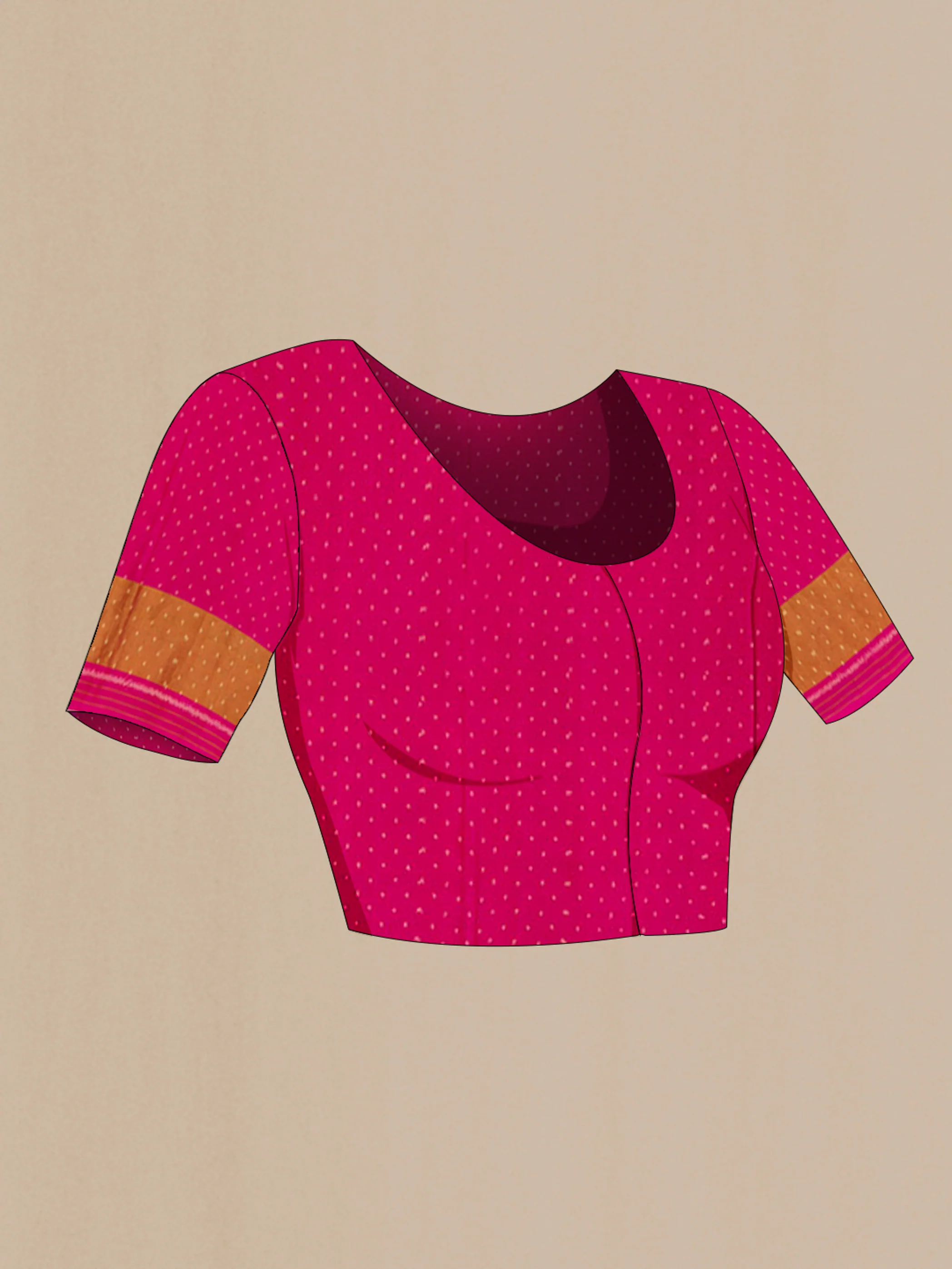 Pink Rajkot Patola Silk Saree - Image 4